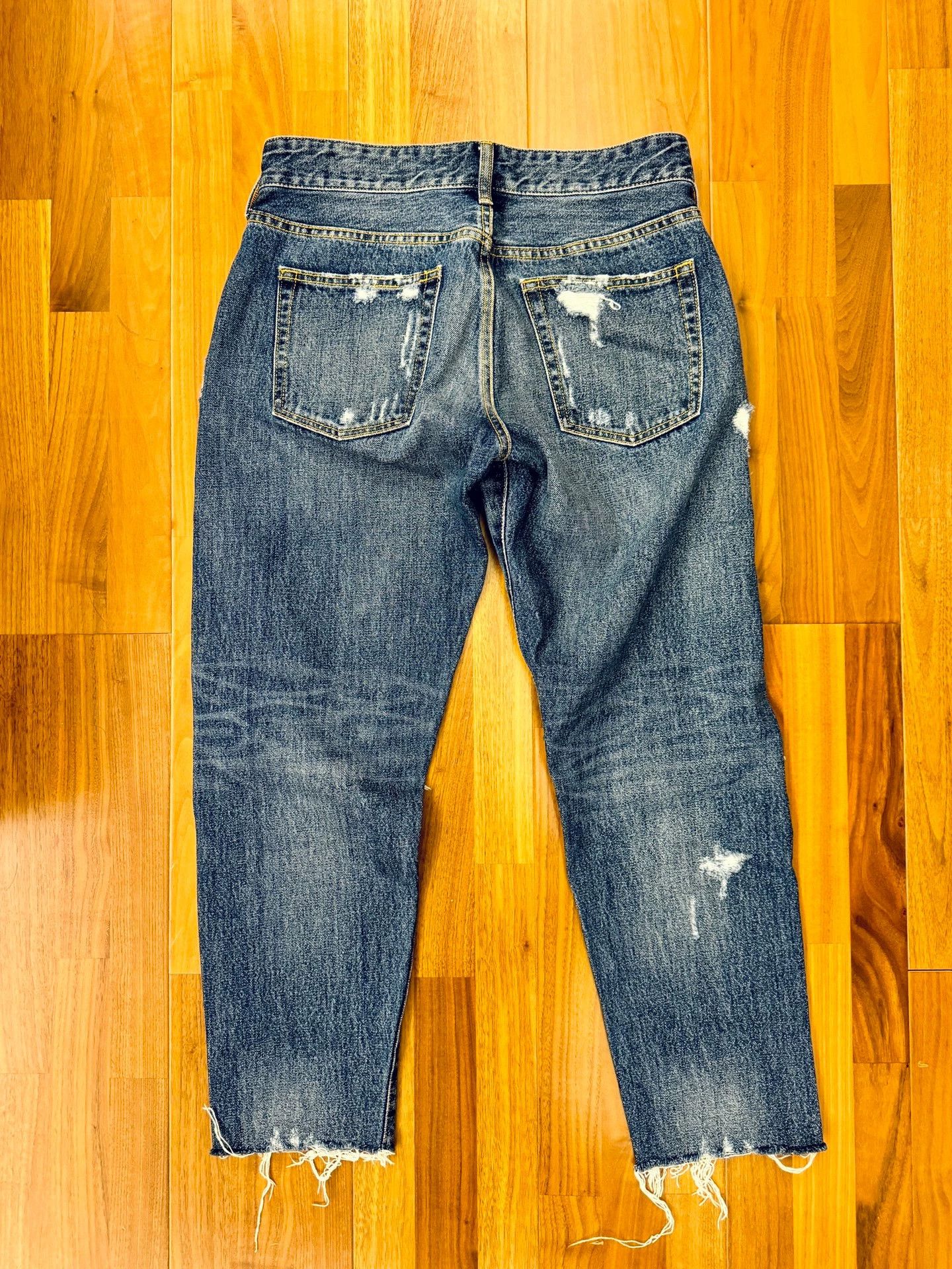 Other LEGENDA BY VANQUISH Washed Destroyed Blue Denim Jeans L Size US 34 / EU 50 - 6 Thumbnail