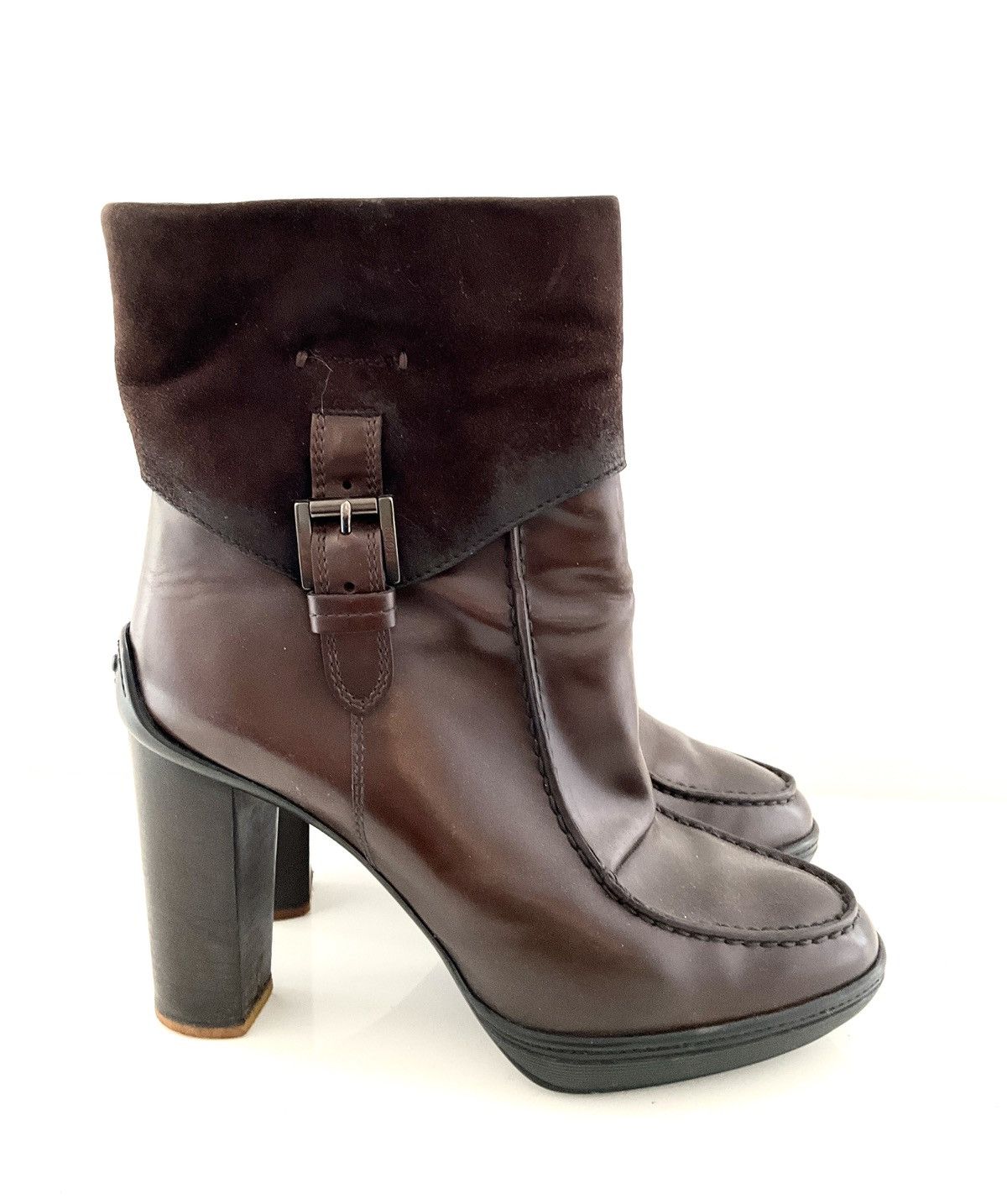 Tod's Tod’s ankle boots high heels brown Size US 7 / IT 37 - 1 Thumbnail