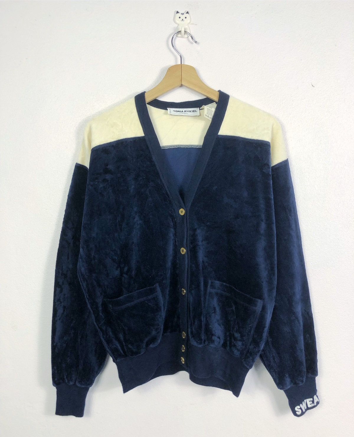 Sonia Rykiel Vintage Sonia Rykiel Velvet Sweatshirt Made in France Size M / US 6-8 / IT 42-44 - 1 Thumbnail