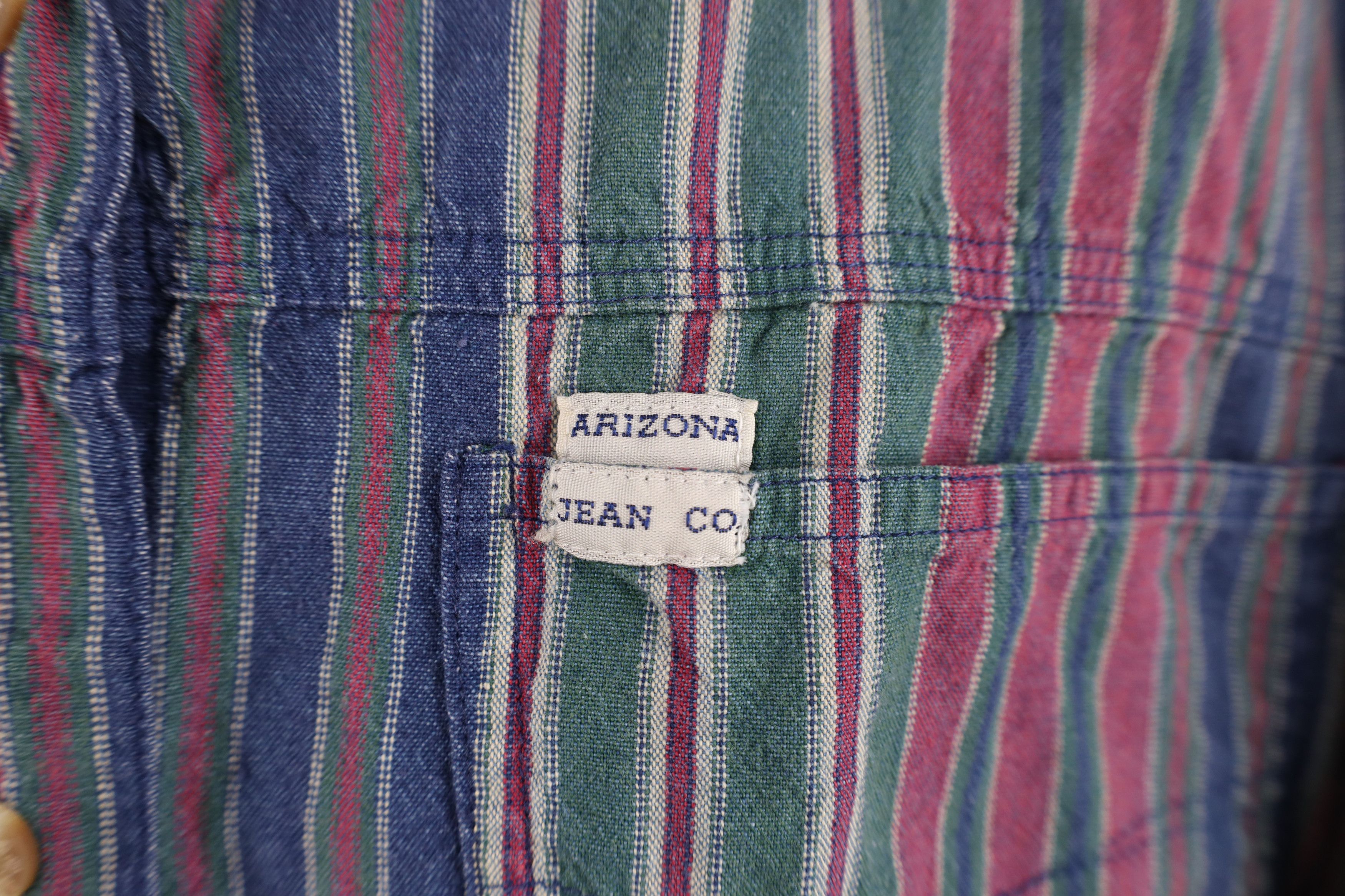 Vintage Vintage 90s Streetwear Striped Collared Button Shirt Size L / US 10 / IT 46 - 4 Thumbnail