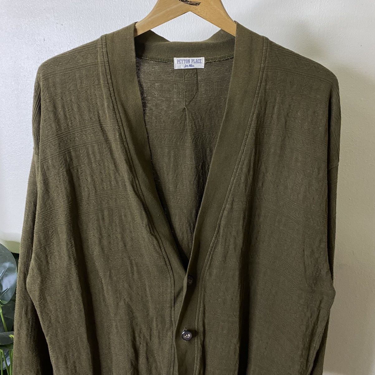 PPFM Peyton Place For Men Green Button Cardigan Size US L / EU 52-54 / 3 - 2 Thumbnail
