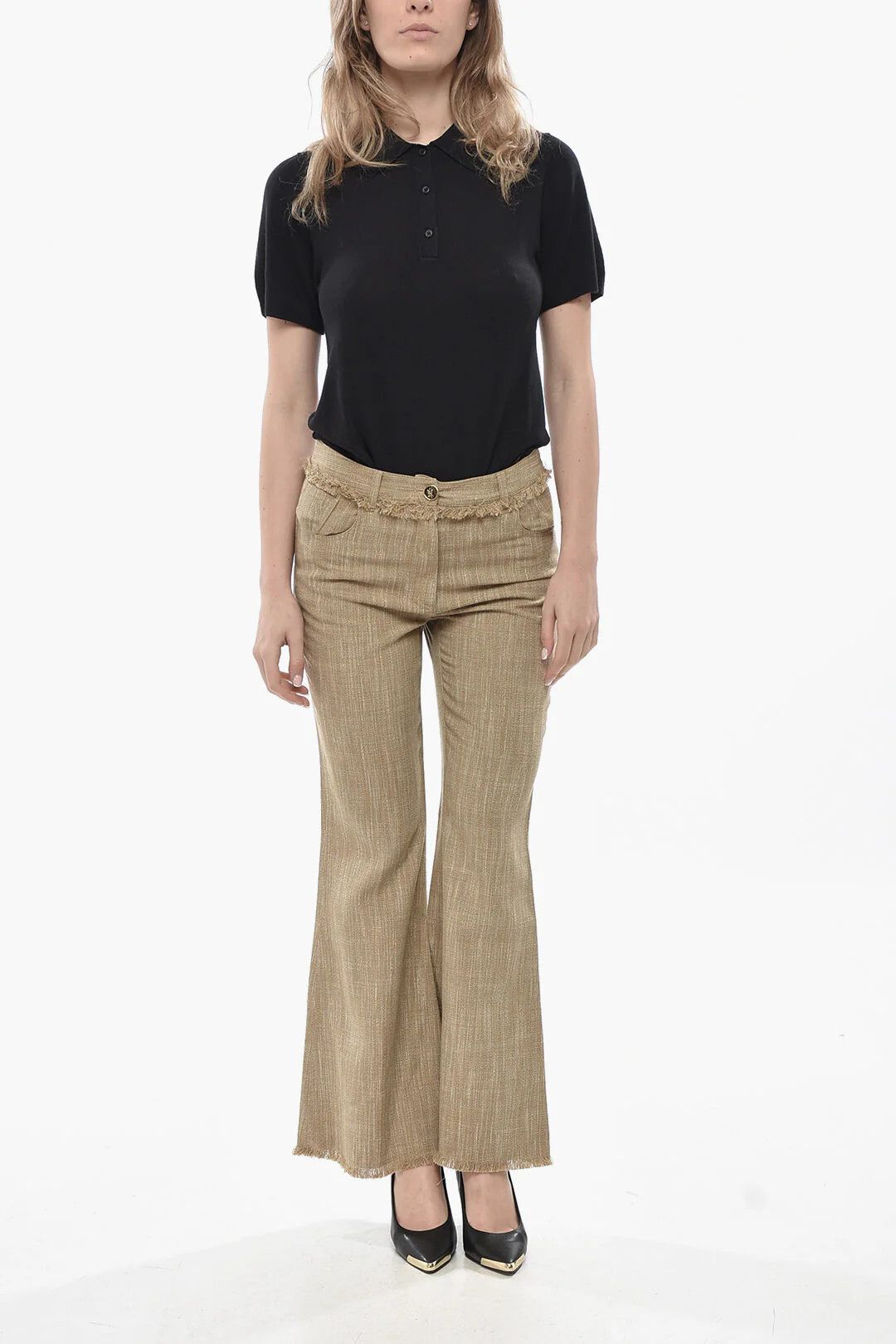 Etro og1mm0426 Bootcut Cropped-Fit Pant in Brown Size 30" / US 8 / IT 44 - 4 Thumbnail