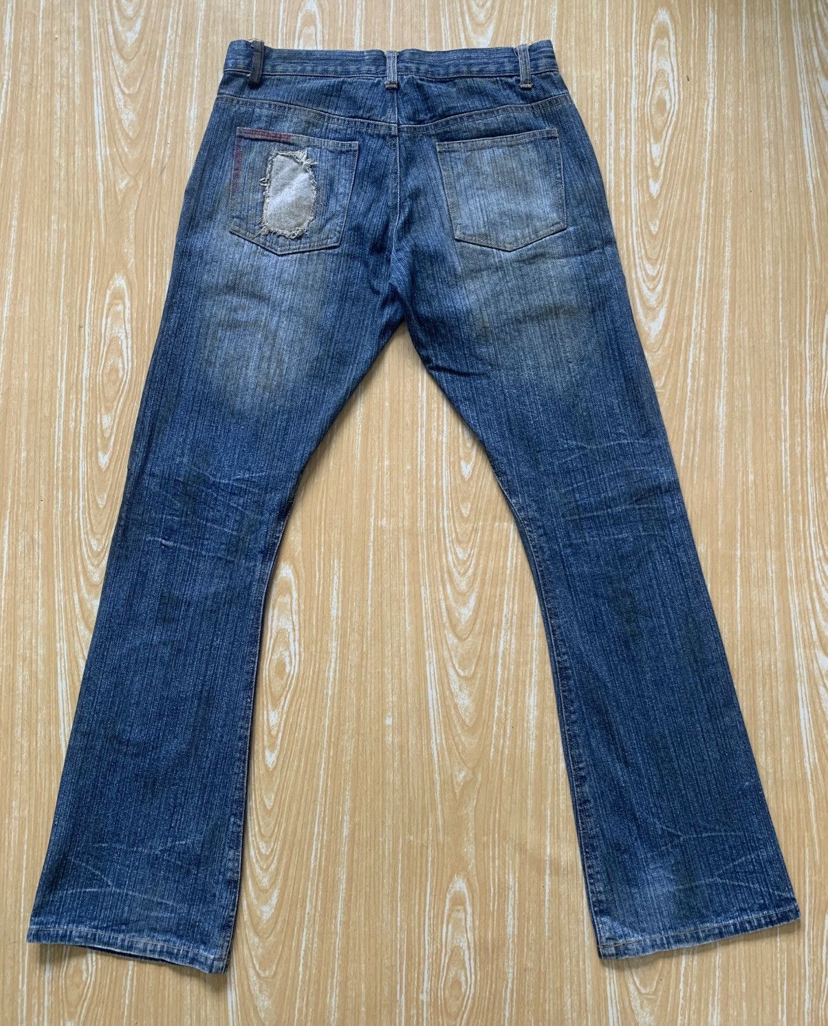 In The Attic Rare Distressed In The Attic Flare Denim Jeans Pants Size US 31 - 6 Thumbnail