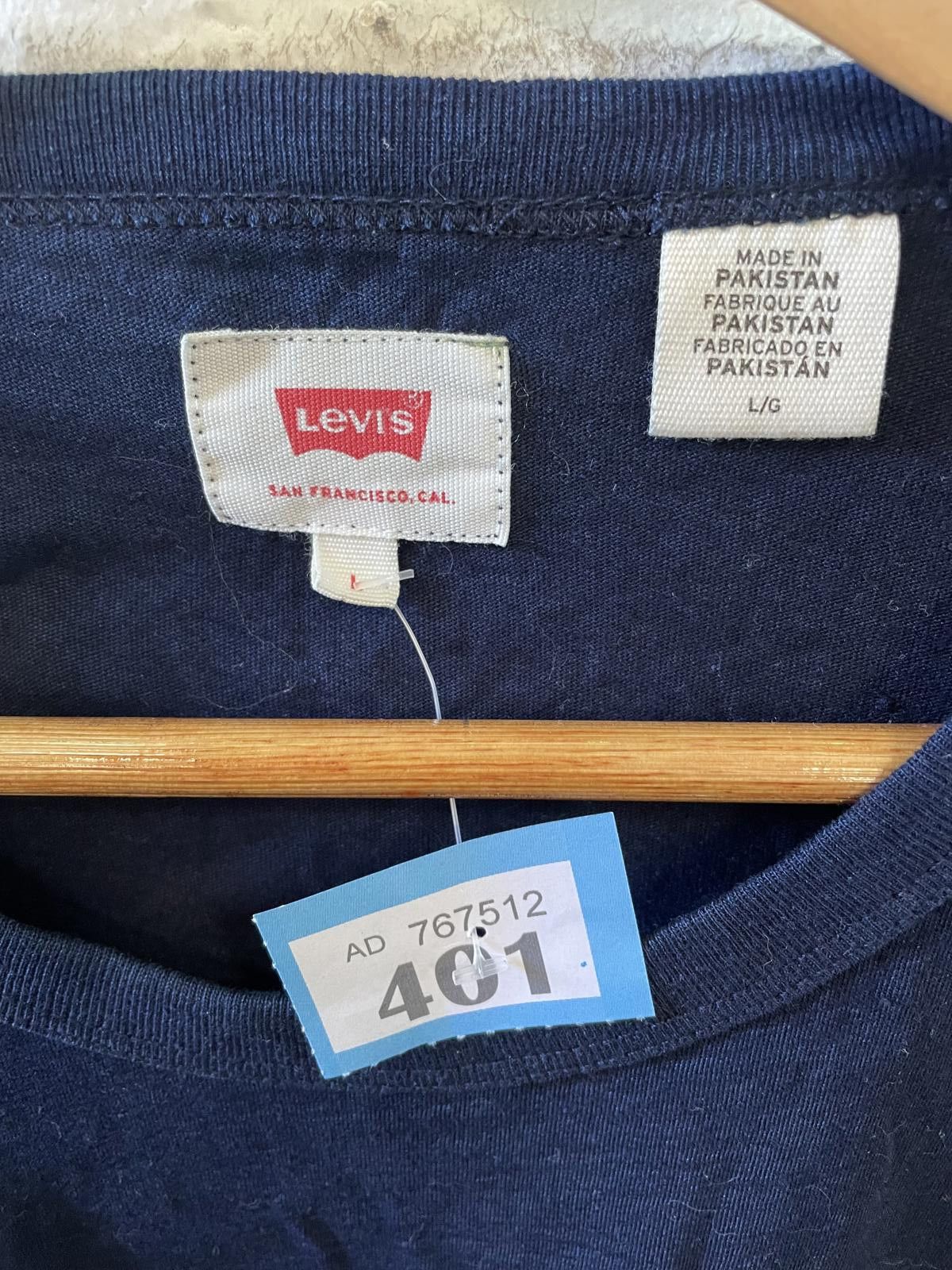 Levi's Levi's Navy Blue Men's T-Shirt with Pocket Size US L / EU 52-54 / 3 - 2 Thumbnail