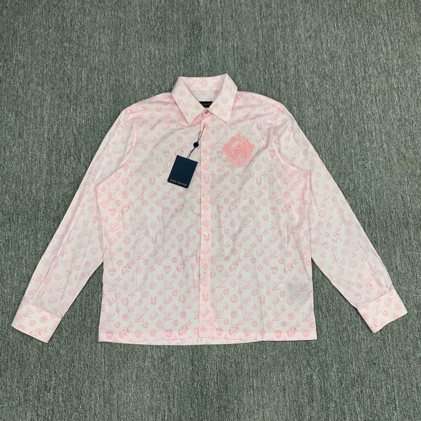 Louis Vuitton LV x Tyler Pink Monogram Shirt Jacket L NWT 14184 Size US L / EU 52-54 / 3 - 1 Thumbnail
