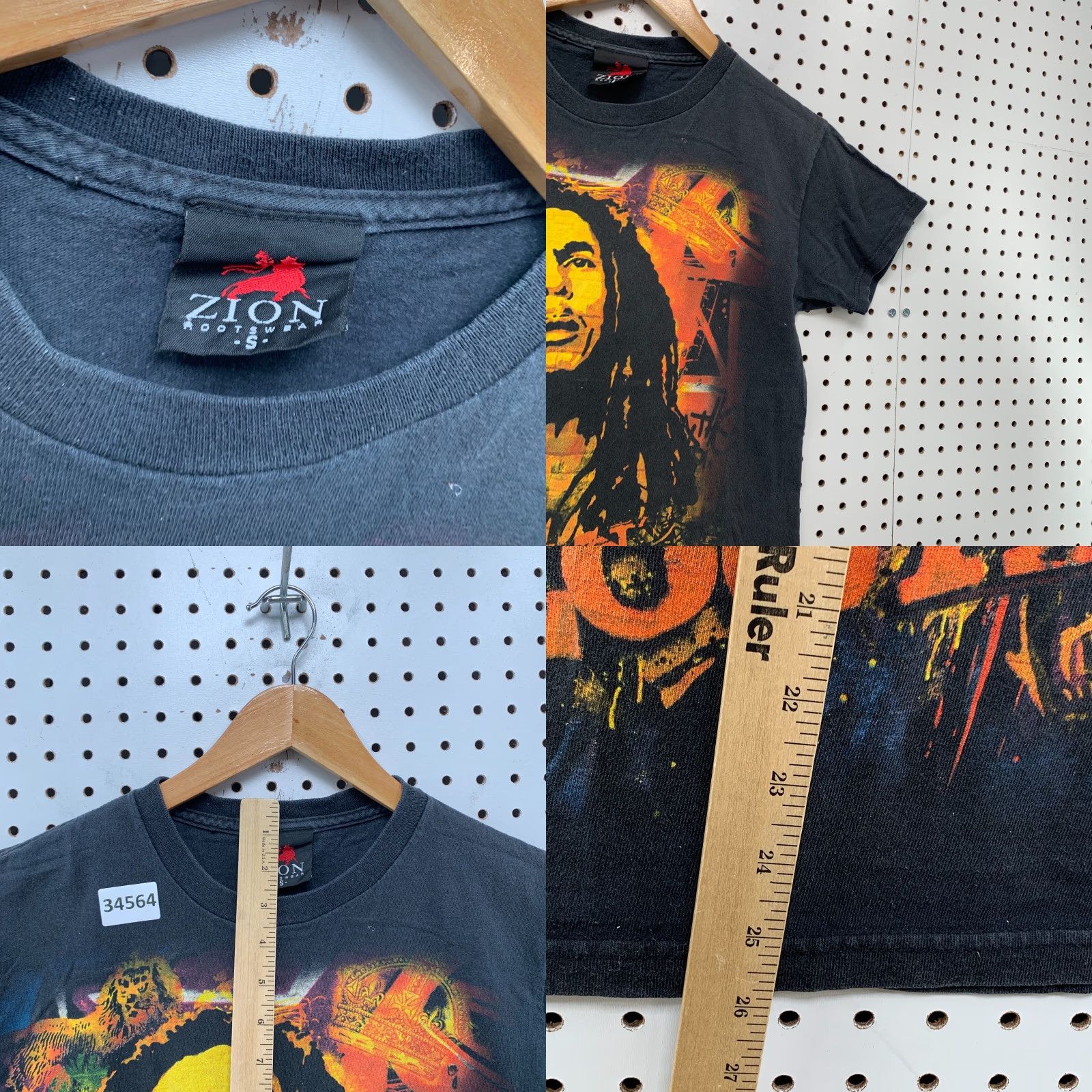 Vintage Vintage Bob Marley Shirt Mens Small Black Burnin And Lootin Short Sleeve 17x25.5 Size US S / EU 44-46 / 1 - 8 Thumbnail
