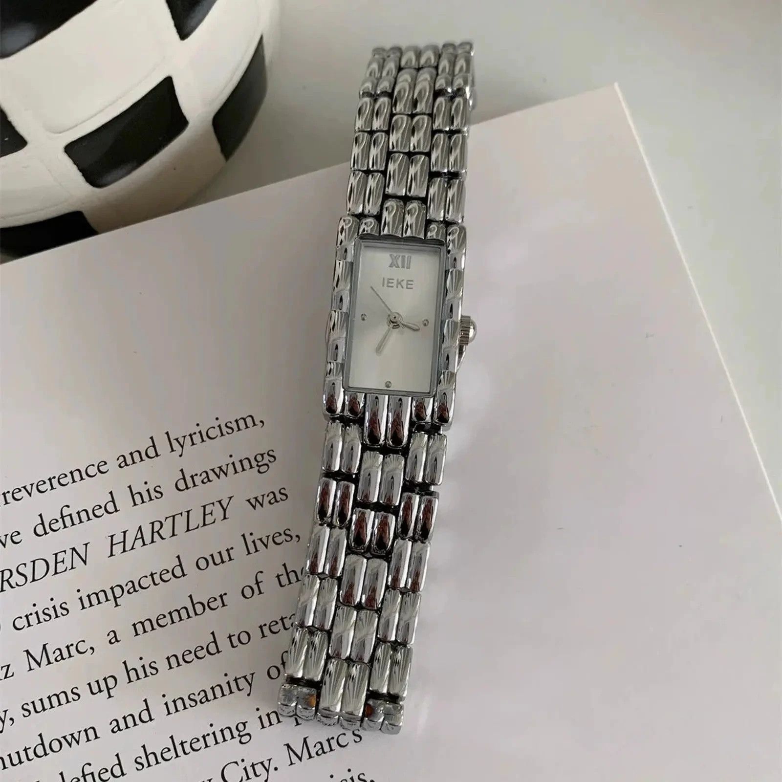 Jewelry Rectangular Link Bracelet Watch, Classic Style Size ONE SIZE - 1 Thumbnail