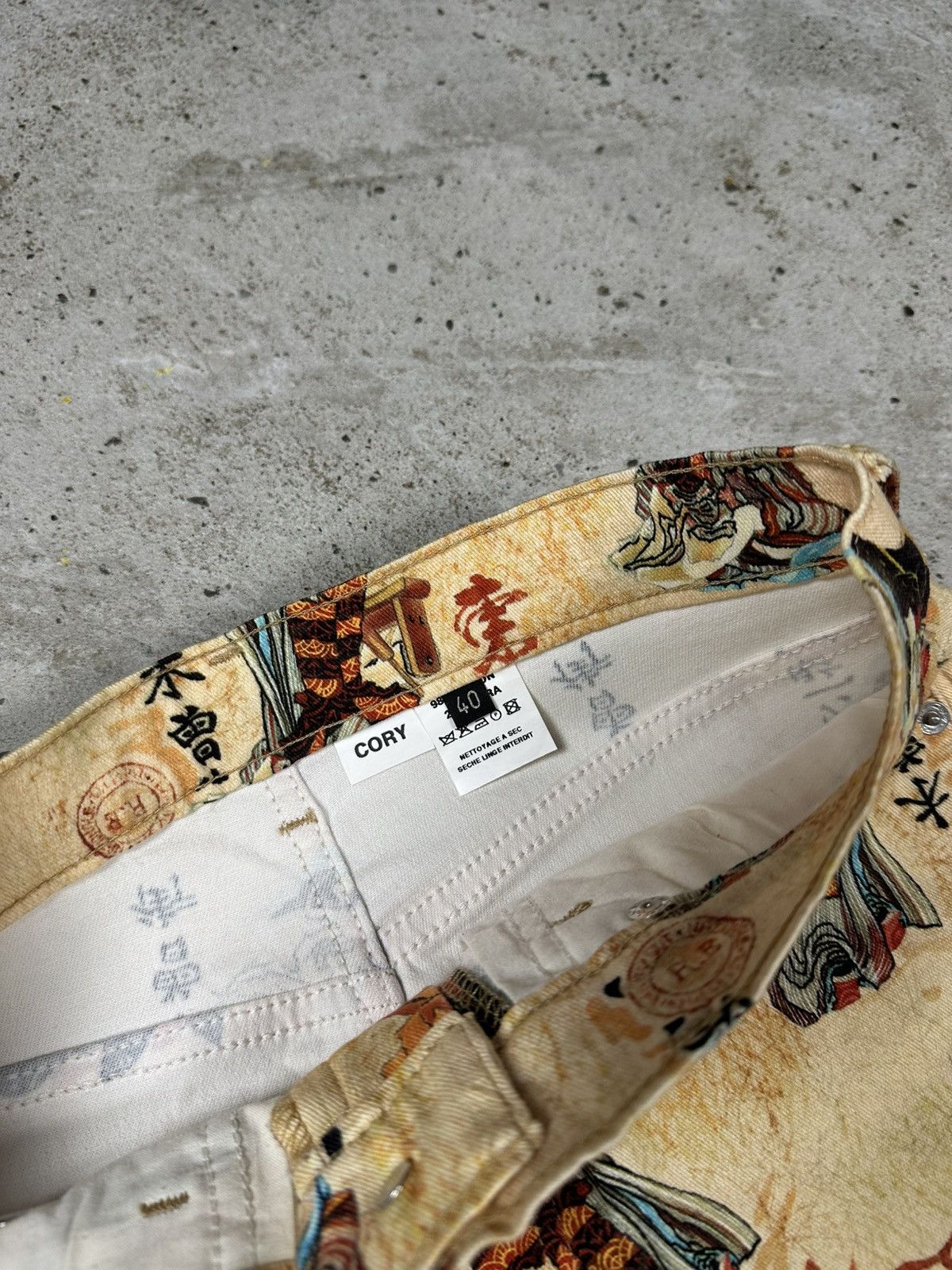Japanese Brand Vintage 90s Japanese Print Japan Flare Boot Cut Pants Size US 28 / EU 44 - 12 Thumbnail