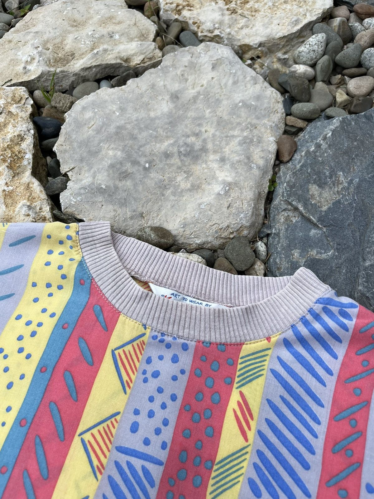 Vintage Vintage Ken Done design striped patterned all over print tee Size US M / EU 48-50 / 2 - 11 Thumbnail