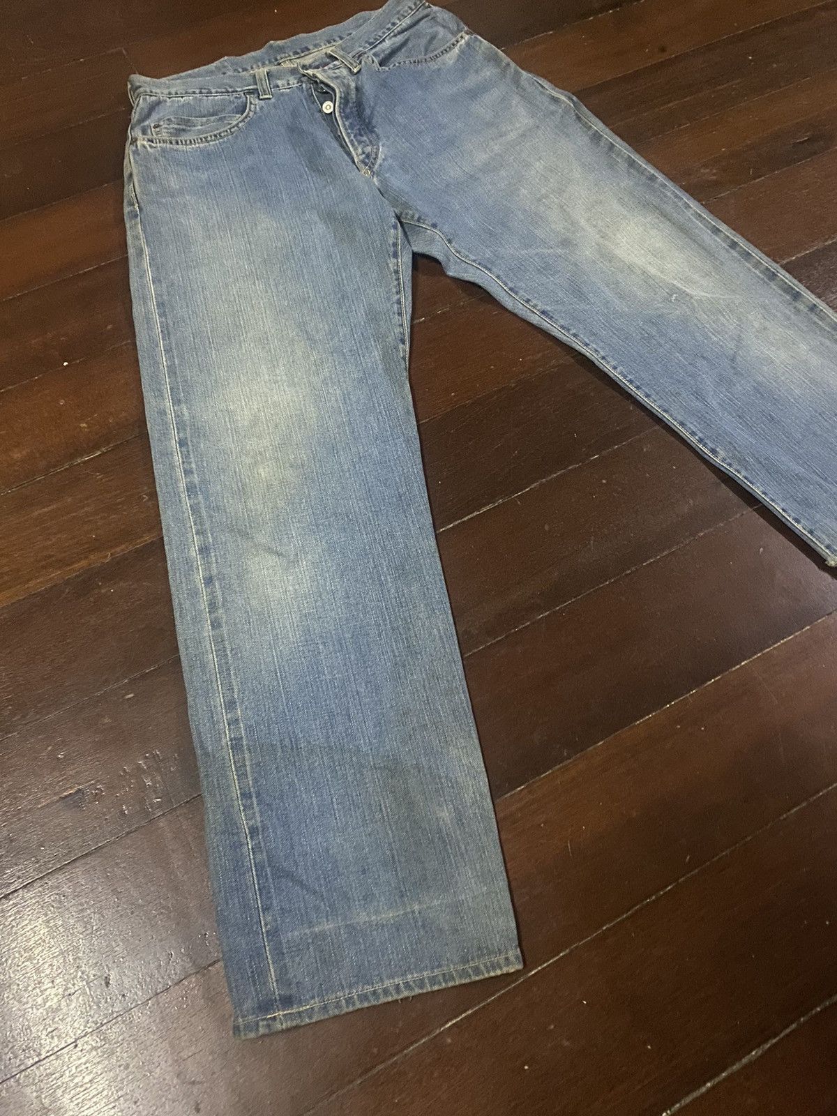 Blue Blue Japan × Japanese Brand × Vintage FIRE 🔥 Vintage HR Market Blue Blue selvedge distressed B-1 Size US 34 / EU 50 - 5 Thumbnail