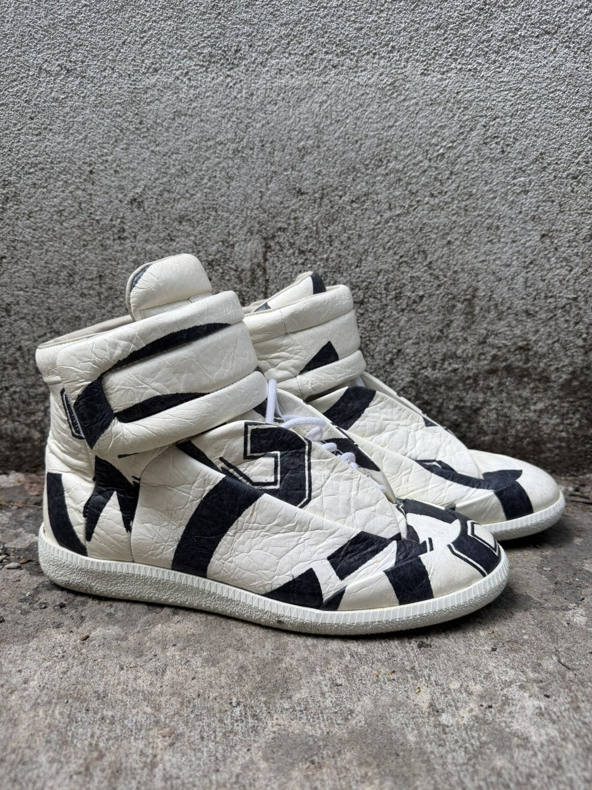 Maison Margiela FW15 Maison Margiela Crinkled Numerical Future High Tops Size US 8 / EU 41 - 2 Thumbnail