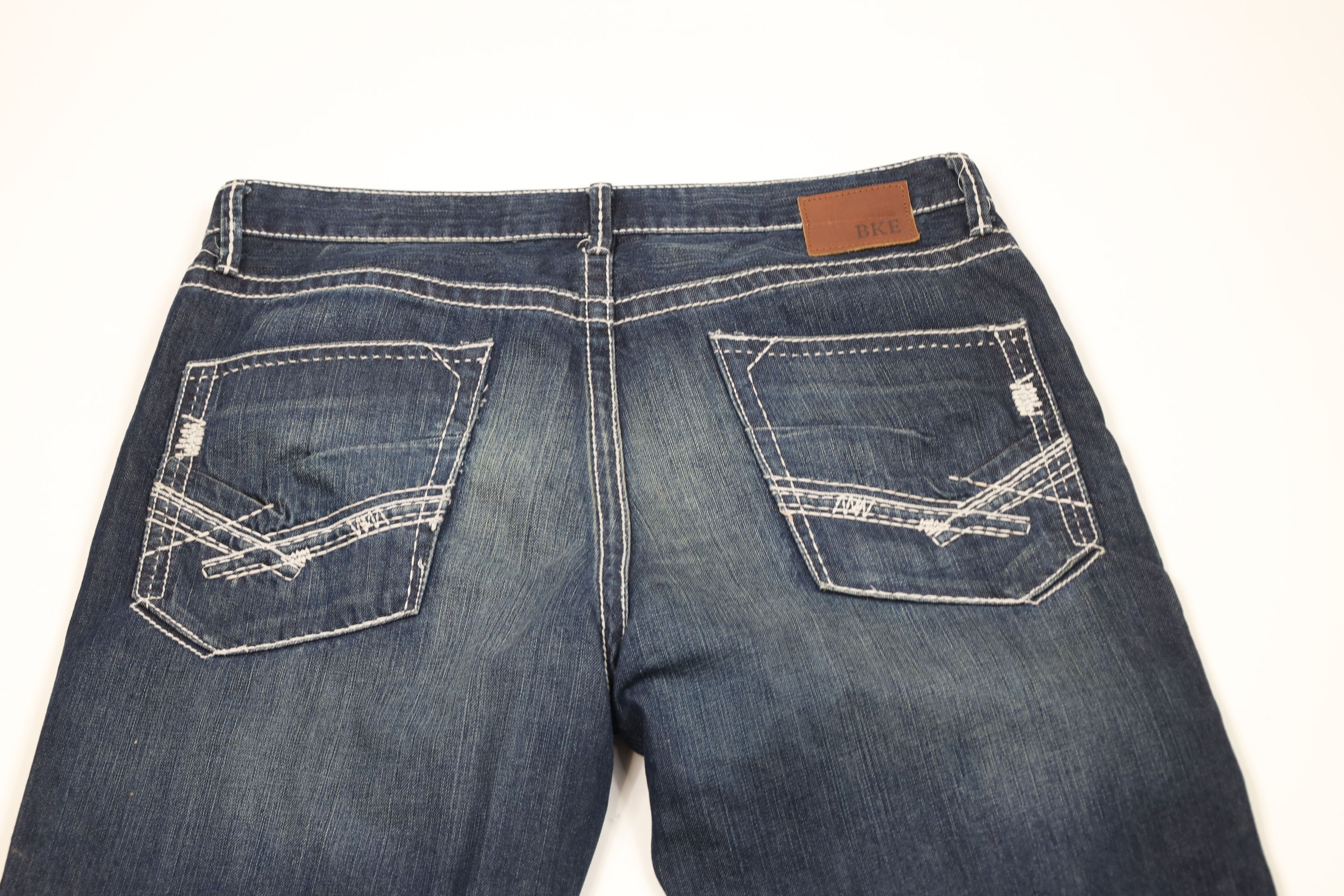 Vintage Buckle BKE Thick Stitch Tyler Straight Leg Denim Jeans Size US 36 / EU 52 - 12 Thumbnail
