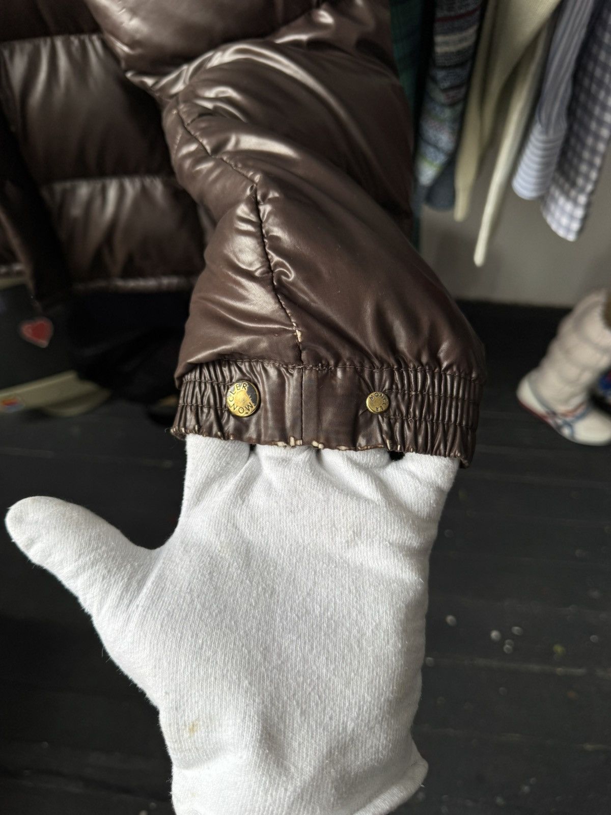 Moncler Moncler Maya Chocolate Brown Glossy Down Puffer Jacket Size US XL / EU 56 / 4 - 25 Thumbnail