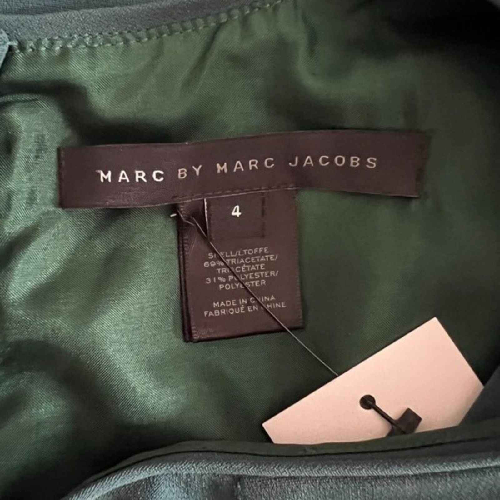 Marc by Marc Jacobs MARC BY MARC JACOBS Green Mini Dress, S/US4 Size M / US 6-8 / IT 42-44 - 6 Thumbnail