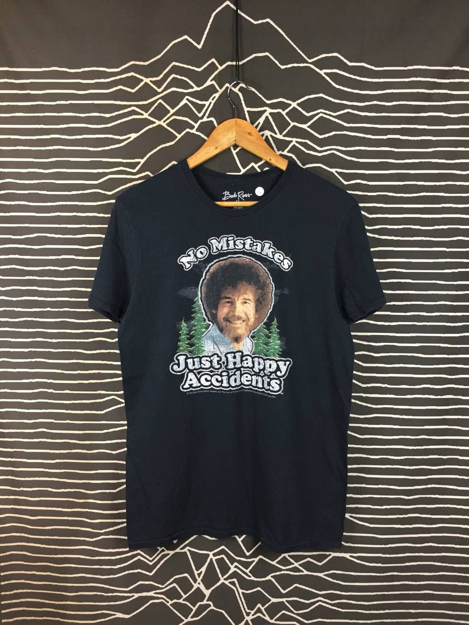 Vintage Bob Ross "No Mistakes,Just Happy Accidents" Graphic Tee Size US M / EU 48-50 / 2 - 2 Thumbnail