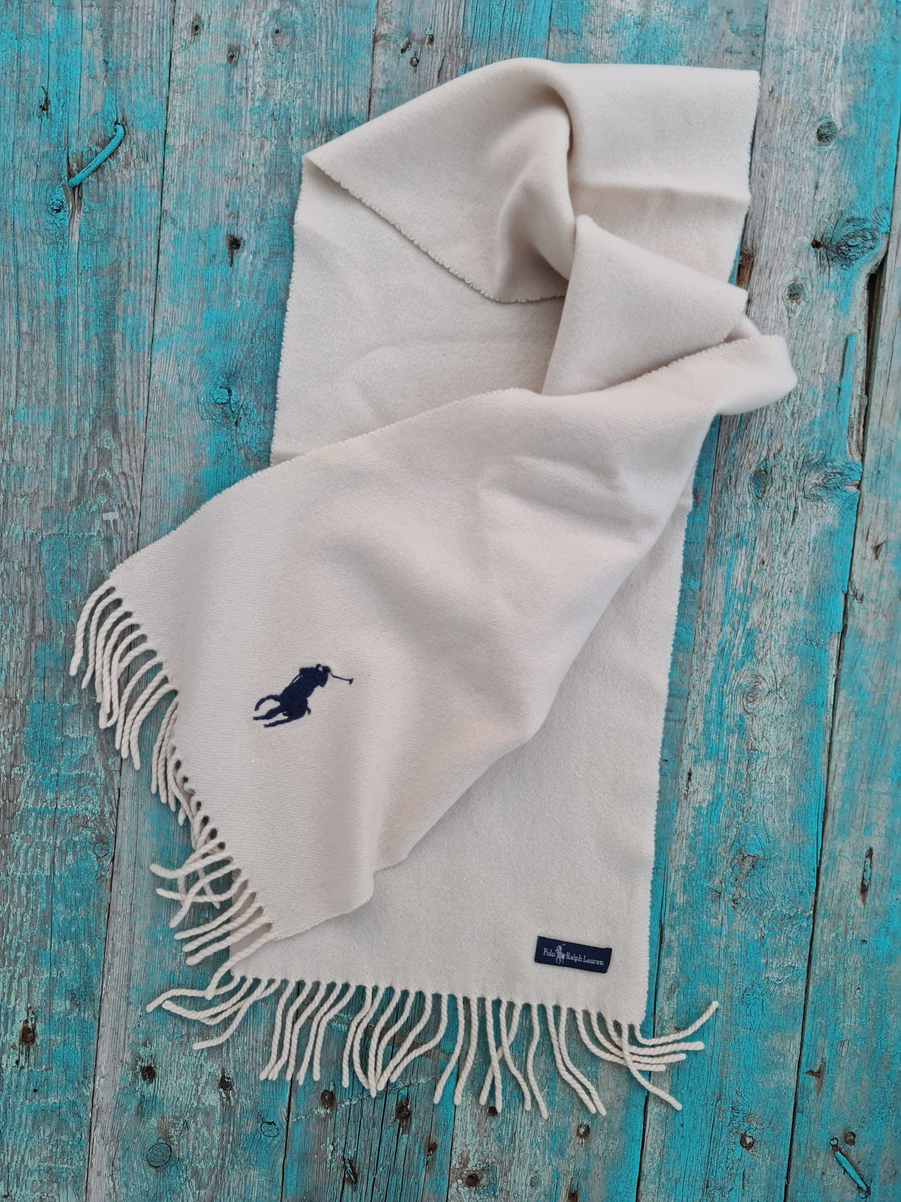 Polo Ralph Lauren POLO RALPH LAUREN Pleat Knit Angora Lana Wool Muffler Scarf Size ONE SIZE - 1 Thumbnail