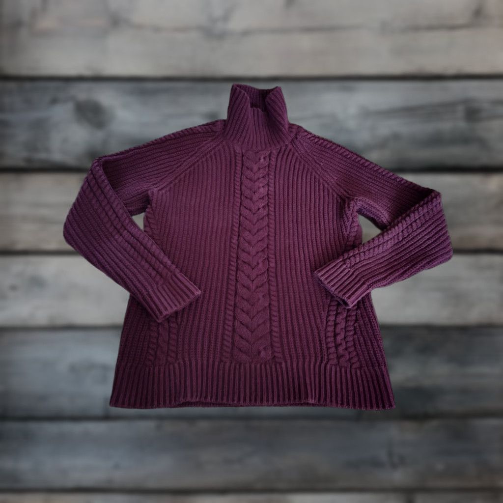 Lululemon VINTAGE Lululemon Women's Sweater Pullover Turtleneck Casual Size 4 Burgundy Cotton Size S / US 4 / IT 40 - 1 Thumbnail