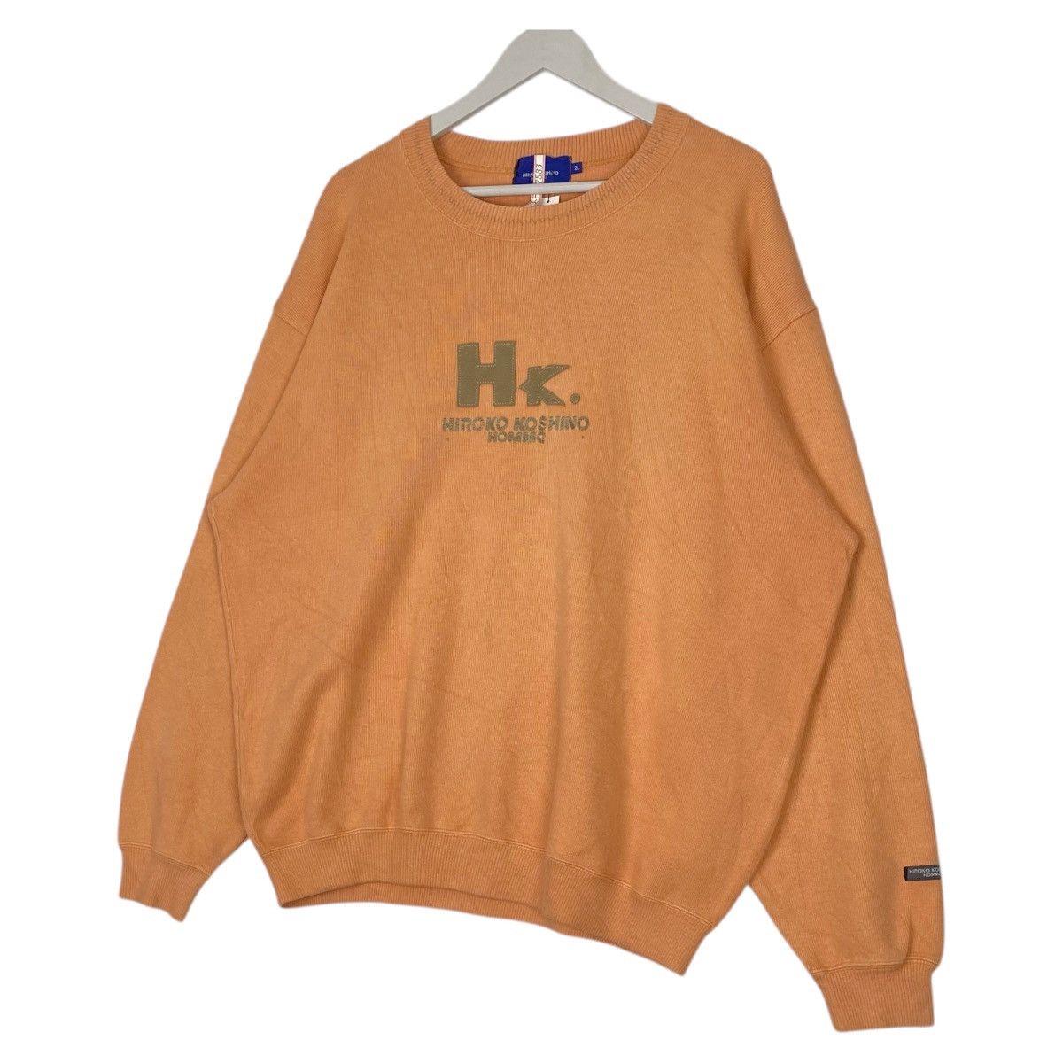 Hiroko Koshino Homme × Vintage Vintage Hiroko Koshino Homme Crewneck Sweatshirt Orange Size US L / EU 52-54 / 3 - 2 Thumbnail