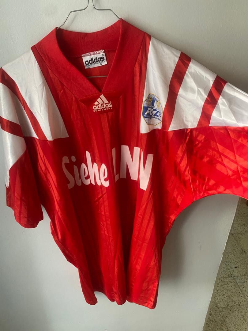 Adidas Vintage 90s Adidas FC Luzern issue player home 94/95 hype Size US L / EU 52-54 / 3 - 4 Thumbnail