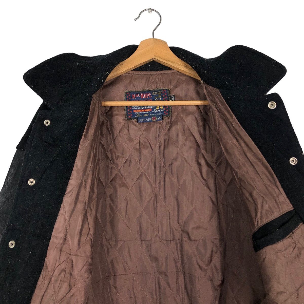 Japanese Brand 🔥Vtg Leather Varsity Jacket Mac Hope Big Logo Issey Miyake Size US M / EU 48-50 / 2 - 14 Thumbnail