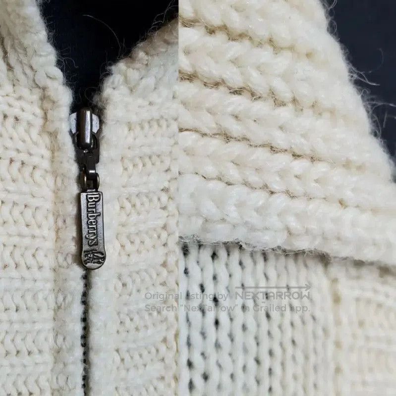 Burberry Burberry Cream Wool Blend Zip Knit Sweater. Size M / US 6-8 / IT 42-44 - 9 Thumbnail