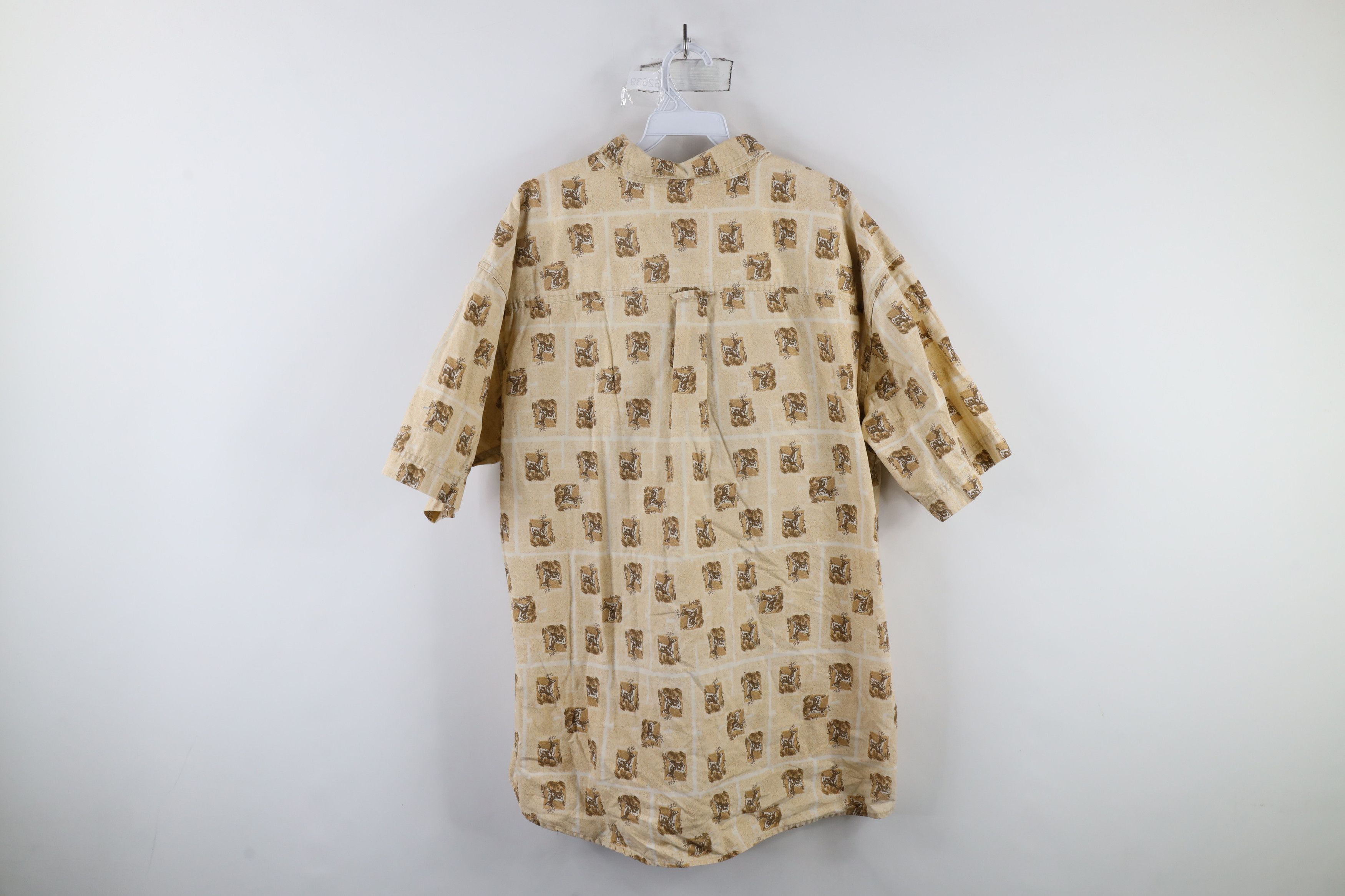 Vintage × Woolrich Woolen Mills Vintage 90s Woolrich Over Print Short Sleeve Button Shirt Size US XL / EU 56 / 4 - 11 Thumbnail