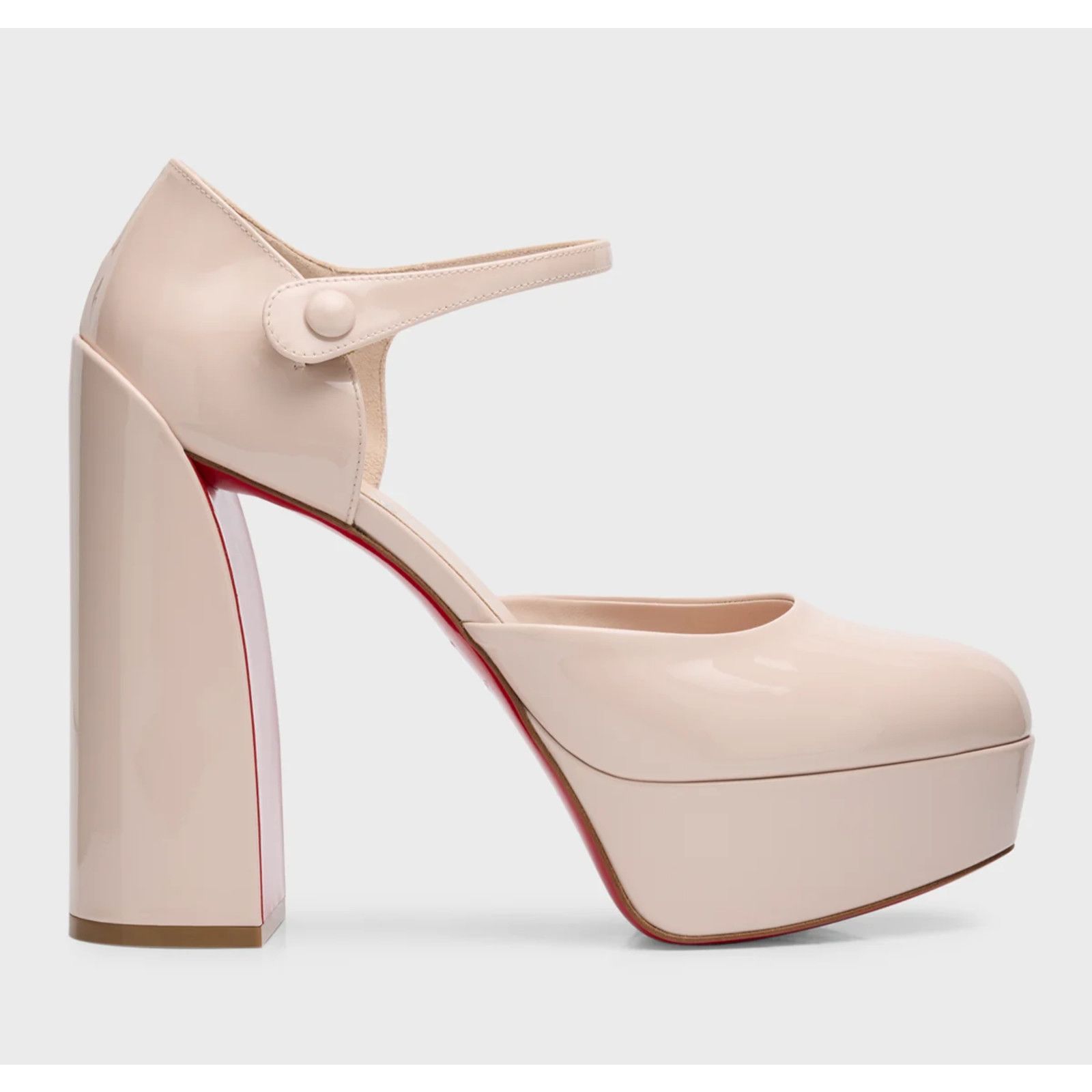 Christian Louboutin Louboutin Movida MJ 130 Leche Patent Platform Pump 37.5 Size US 7.5 / IT 37.5 - 1 Thumbnail