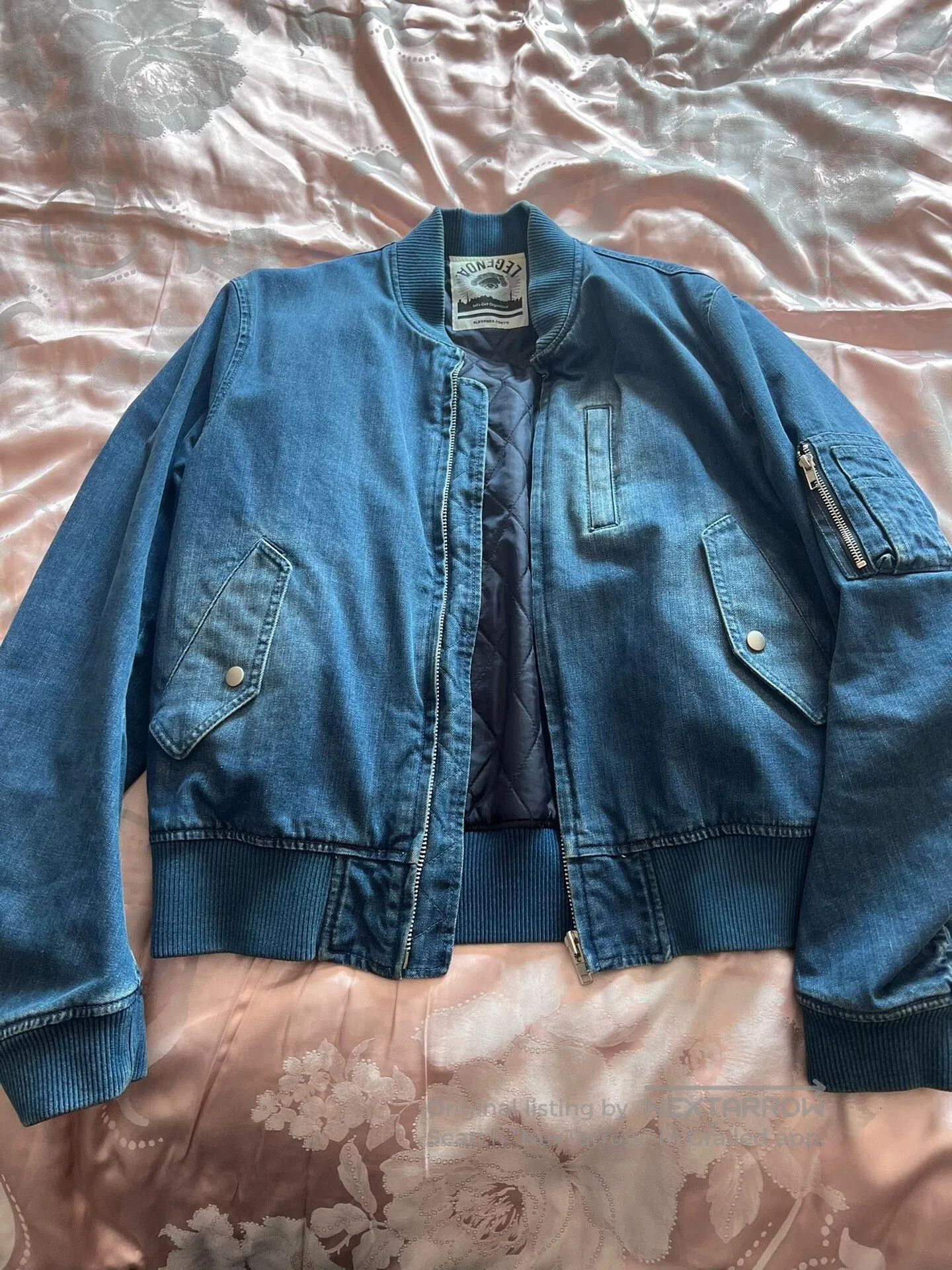 Japanese Brand denim bomber jacket with side pockets. Size US M / EU 48-50 / 2 - 1 Thumbnail