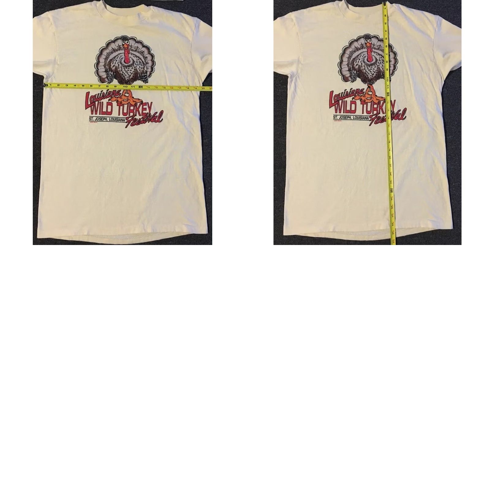 Vintage VINTAGE Louisiana Wild Turkey Fest Shirt M Yellow 80s Grunge Animal Joke Single Stitch Mens T-Shirt Size US M / EU 48-50 / 2 - 8 Thumbnail