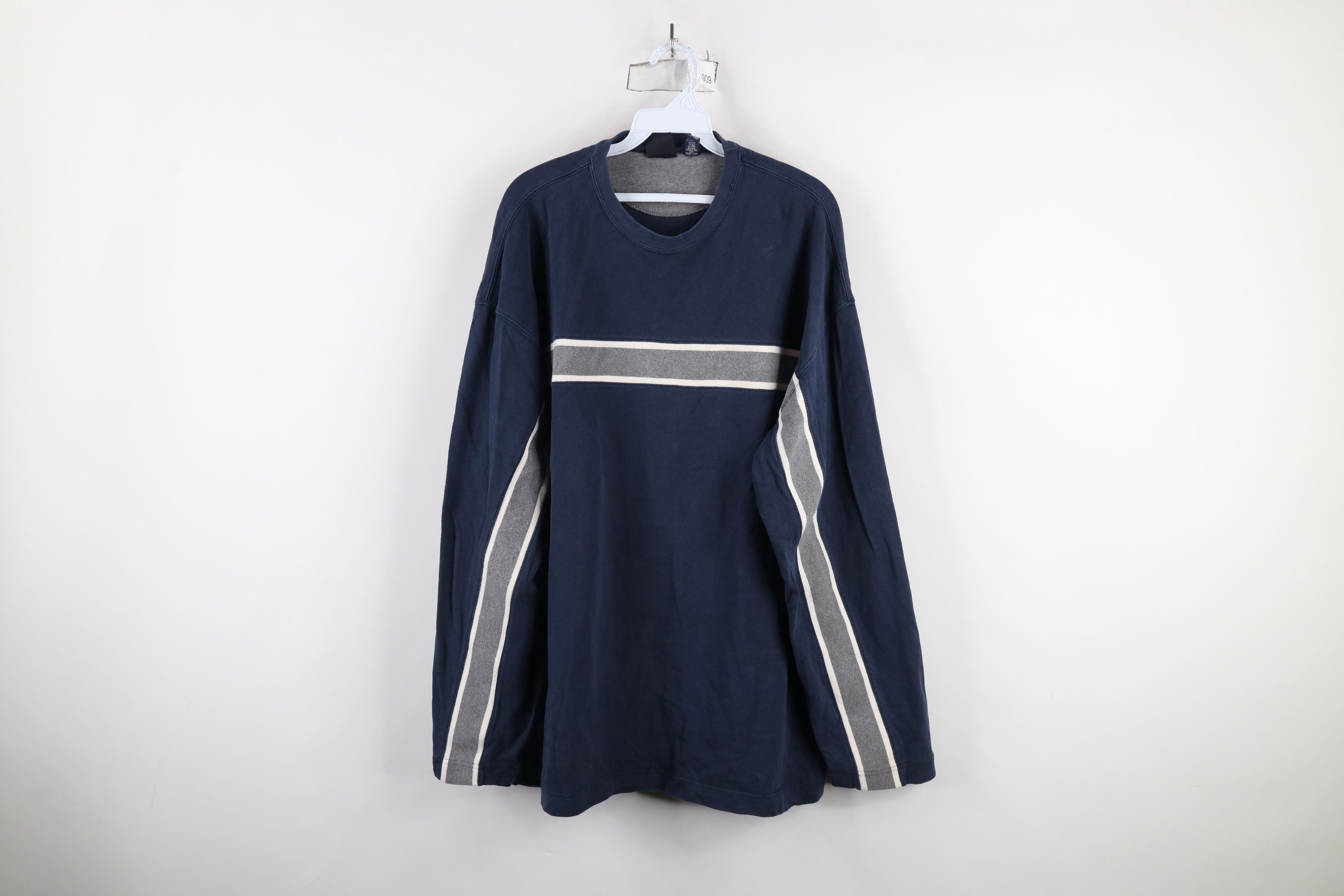 Gap × Vintage Vintage 90s Gap Block Heavy Ribbed Knit Long Sleeve T-Shirt Size US XXL / EU 58 / 5 - 1 Thumbnail