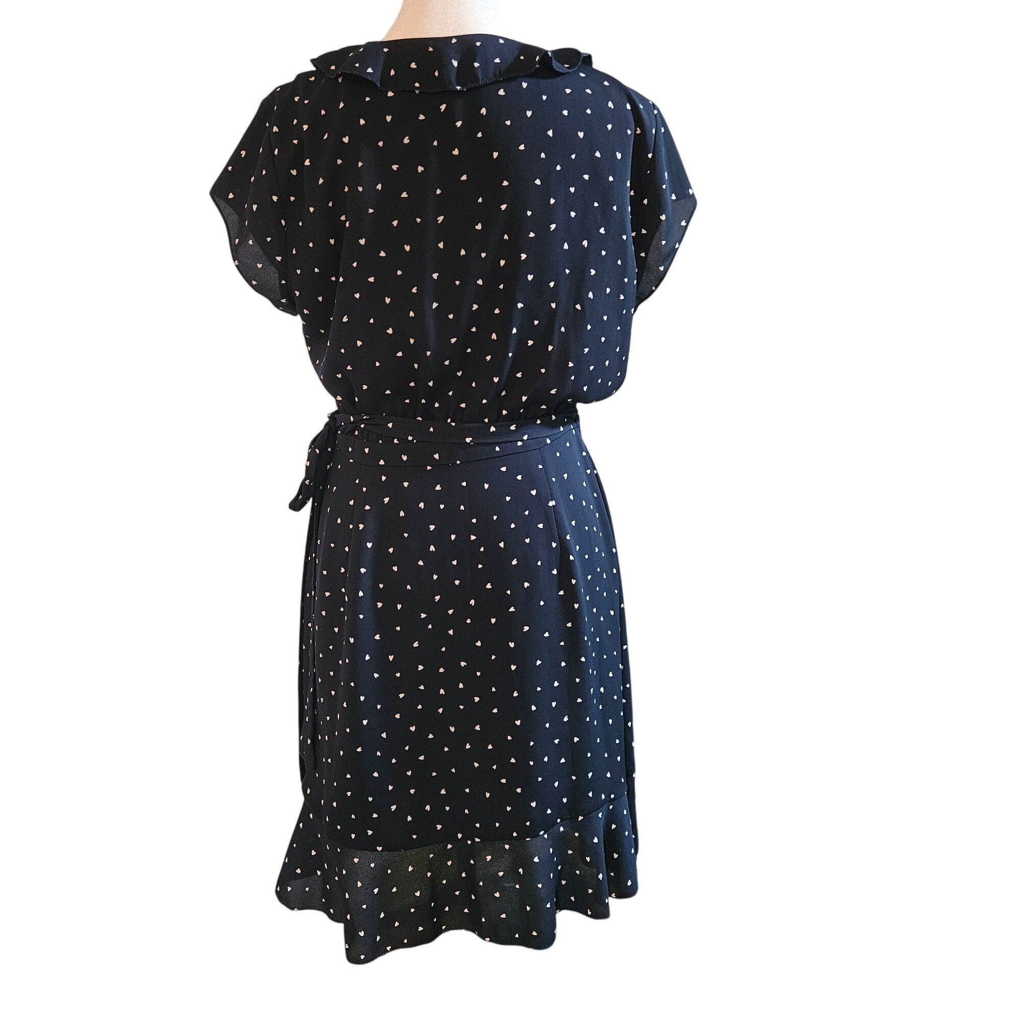 Aritzia Aritzia Sunday Best Wrap Dress Navy 6 Ruffle Feminine French Size M / US 6-8 / IT 42-44 - 4 Thumbnail