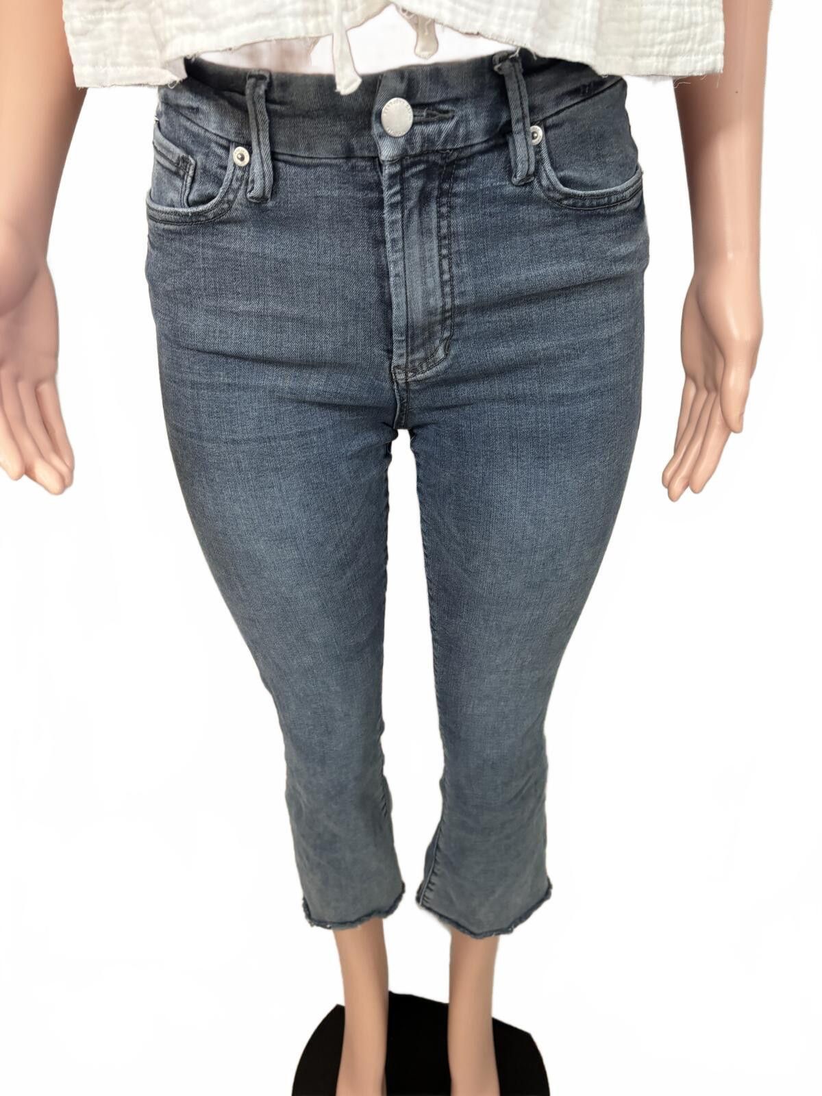 Other Dear John Cropped Flared Denim Jeans 27 Size 30" / US 8 / IT 44 - 3 Thumbnail