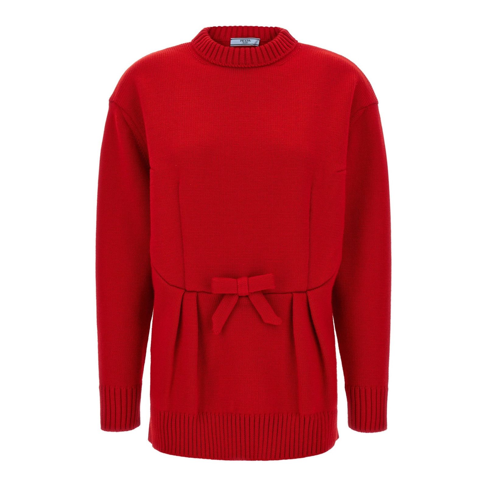 Prada PRADA Red Wool Sweater New & Authentic (Women's size:IT 40;) Size S / US 4 / IT 40 - 1 Thumbnail