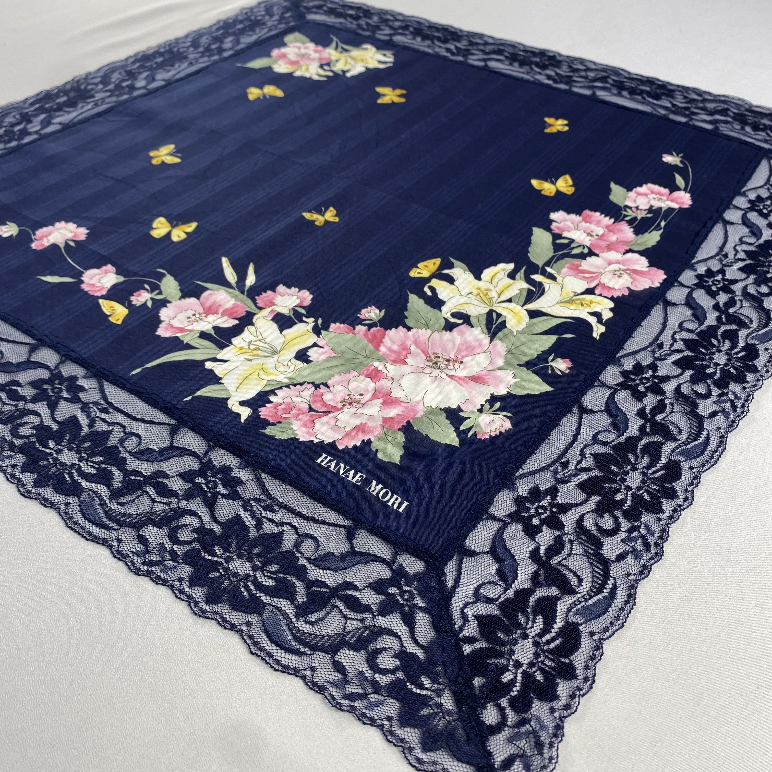 Hanae Mori × Vintage Hanae Mori Handkerchief / Neckerchief / Bandana-P586 Size ONE SIZE - 2 Thumbnail