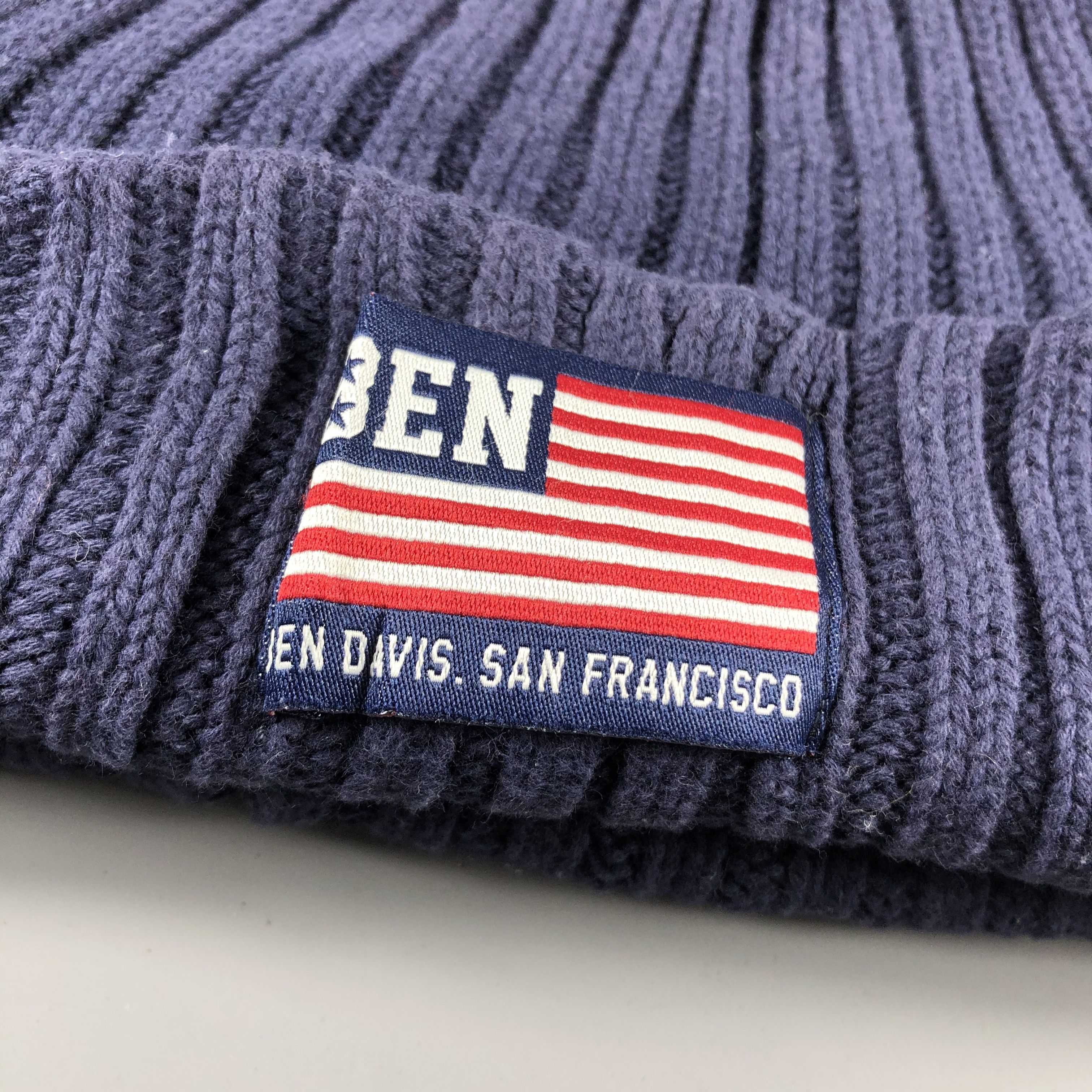 Ben Davis × Vintage Ben Davis Ribbed Beanie Snow Hat Snow Cap -D590 Size ONE SIZE - 4 Thumbnail