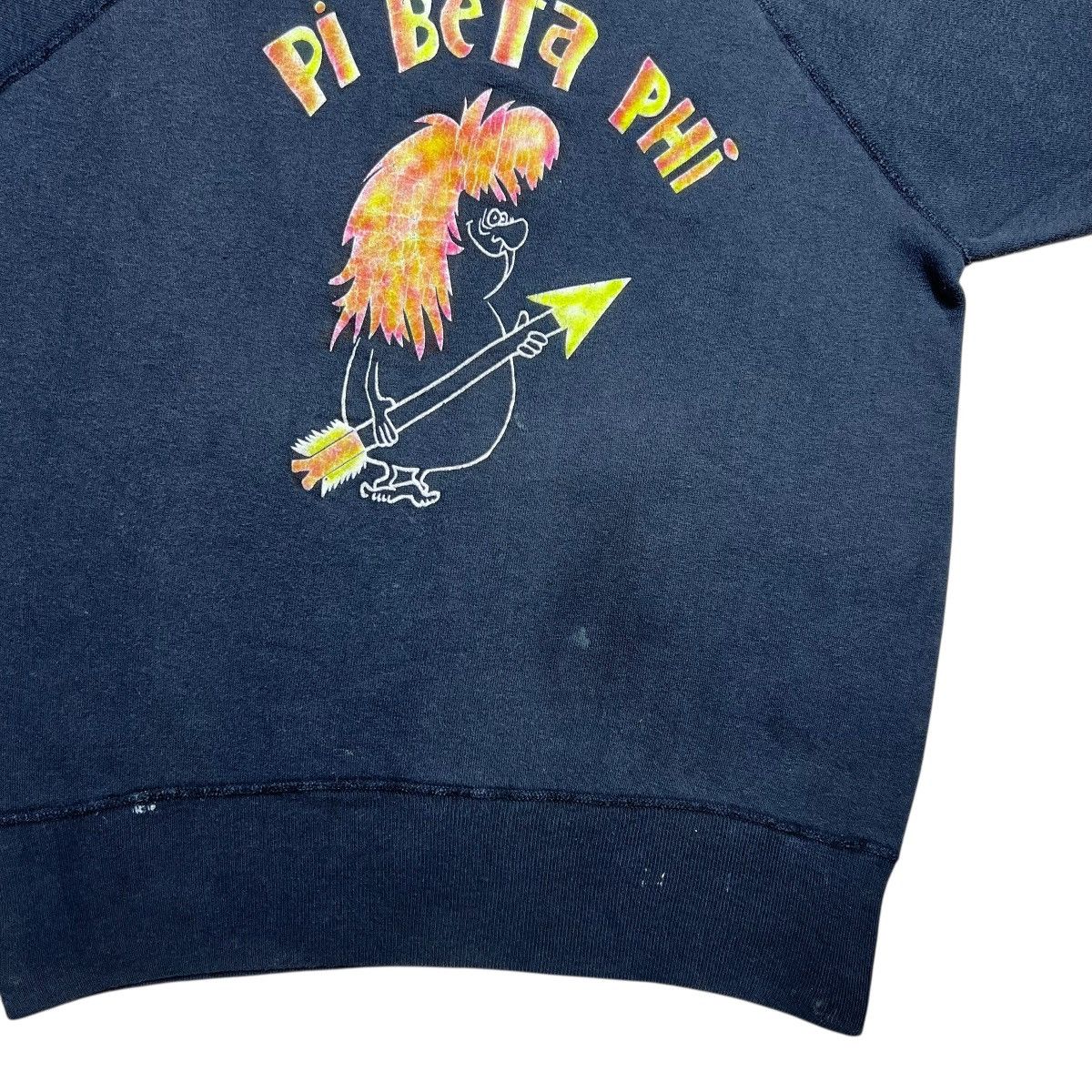 NCAA 50s Pi Beta Phi Monmouth Flock Print Black Sweatshirt Size US L / EU 52-54 / 3 - 7 Thumbnail