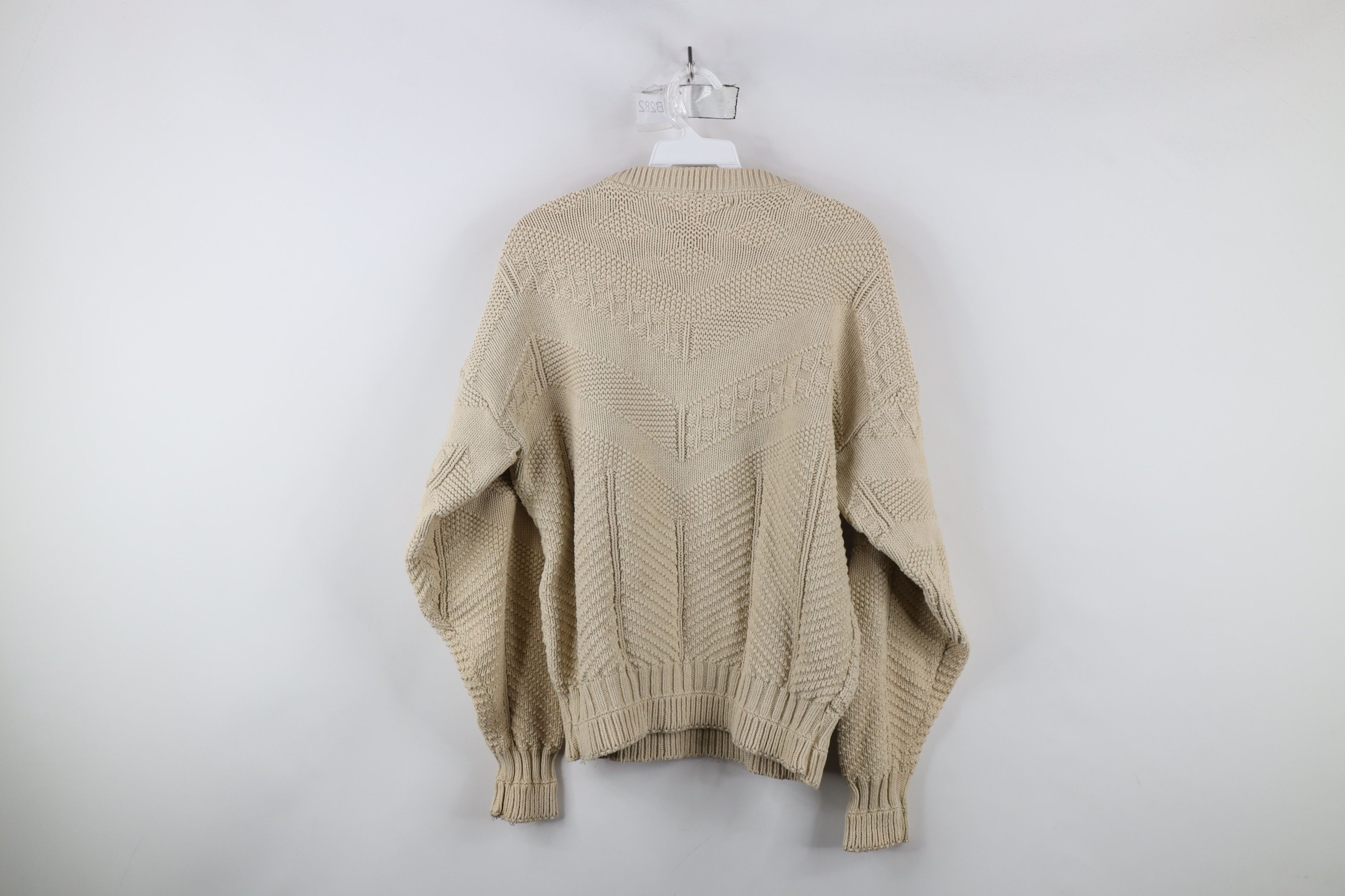 Vintage Vintage 90s Streetwear Textured Knit Crewneck Sweater Size L / US 10 / IT 46 - 10 Thumbnail