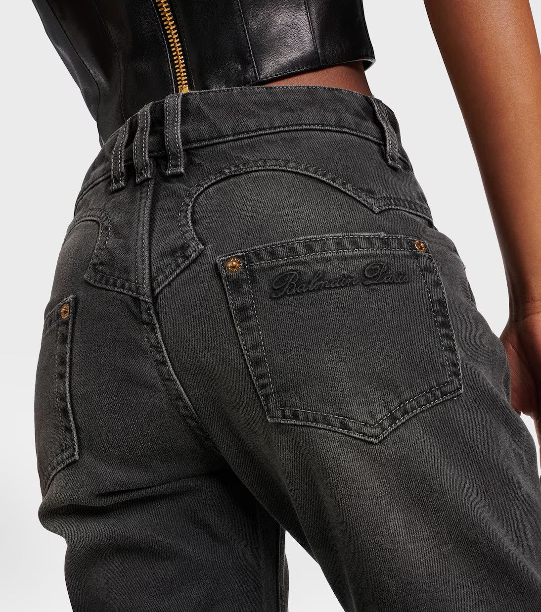 Balmain o1y0625 Denim Pant in Black Size 27" / US 4 / IT 40 - 4 Thumbnail
