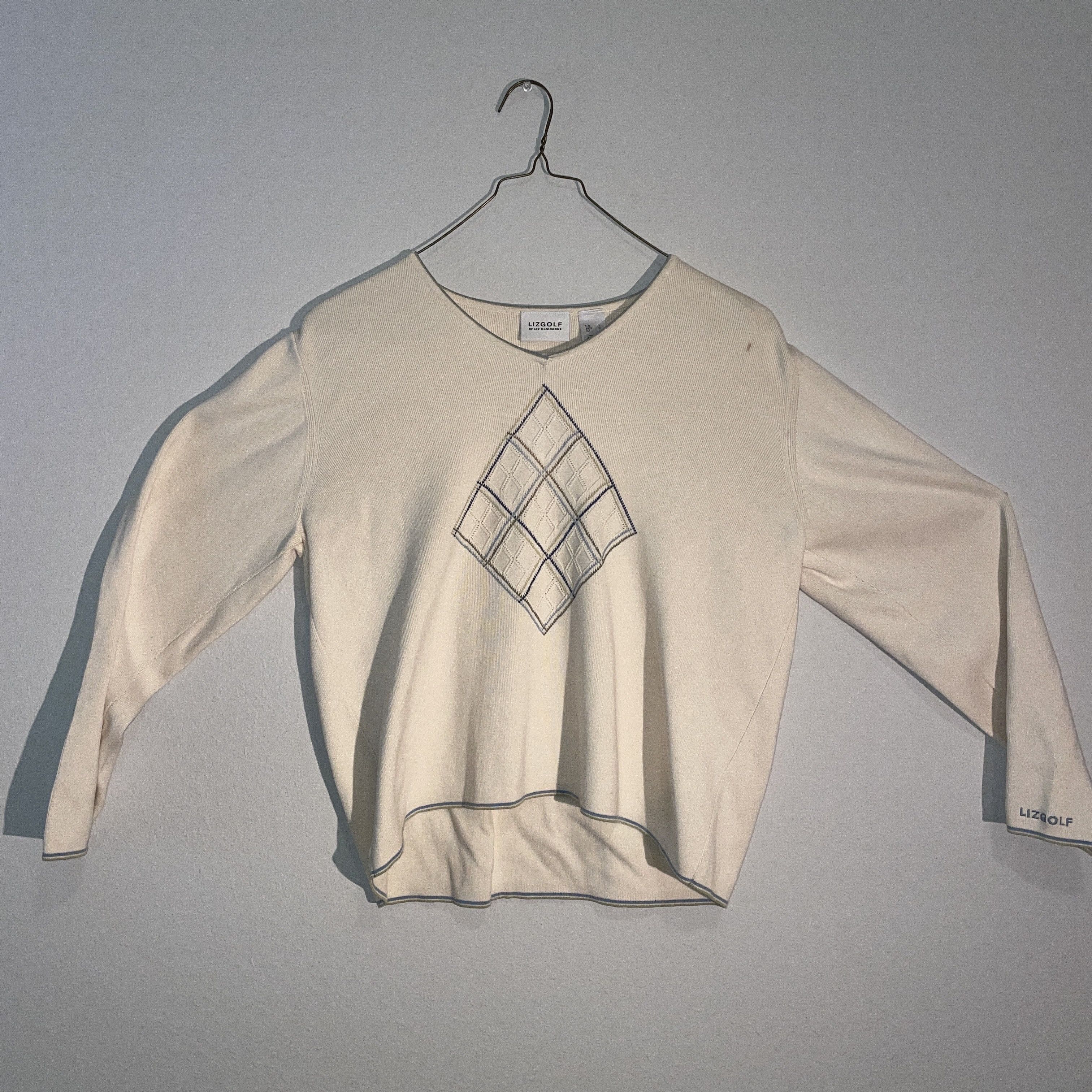 Liz Claiborne Women Liz Claiborne Golf Vintage LongSleeve Knit Sweater Size L / US 10 / IT 46 - 1 Thumbnail