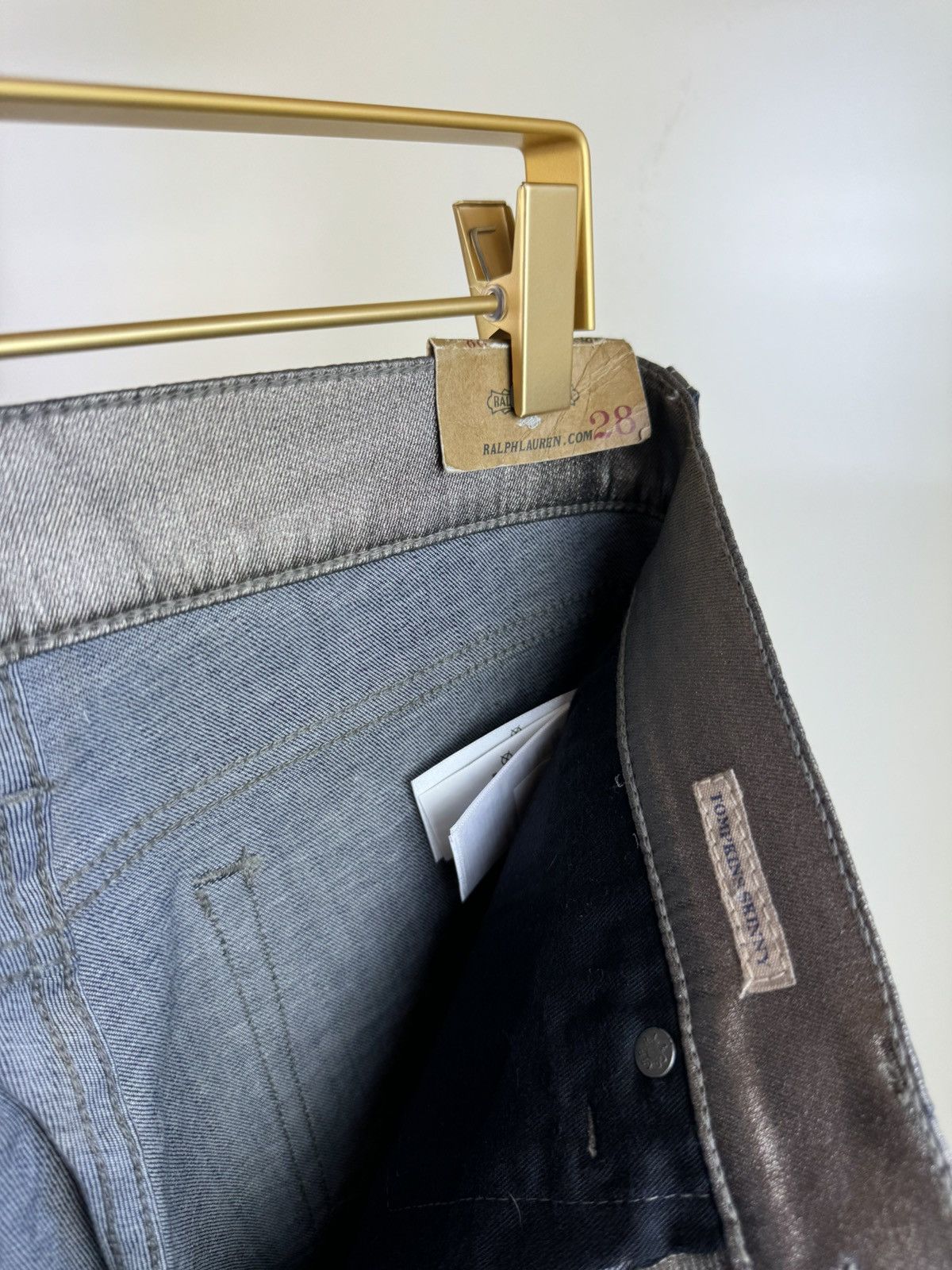 Ralph Lauren Ralph Lauren tompkins skinny metalized rubberized jeans 28 Size 28" / US 6 / IT 42 - 11 Thumbnail