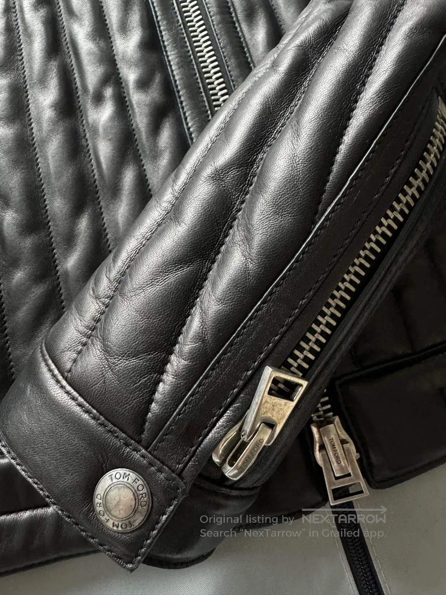 Tom Ford TOM FORD Quilted Hooded Leather Jacket. Size US M / EU 48-50 / 2 - 4 Thumbnail