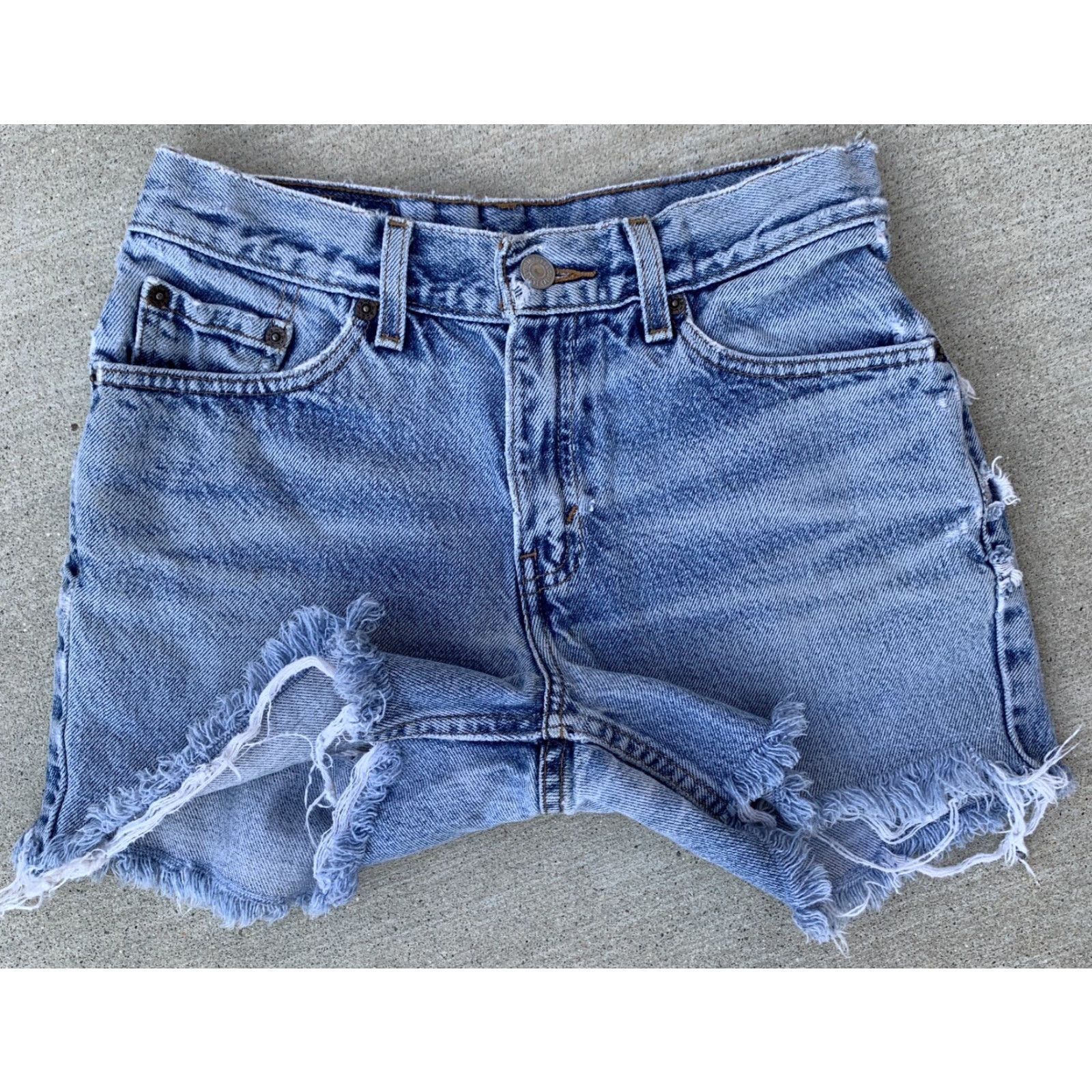 Levi's VINTAGE Levi's 517 Cut Offs Jeans Shorts Thrashed Distressed 5 JR 27.5 Waist Size 27" / US 4 / IT 40 - 6 Thumbnail