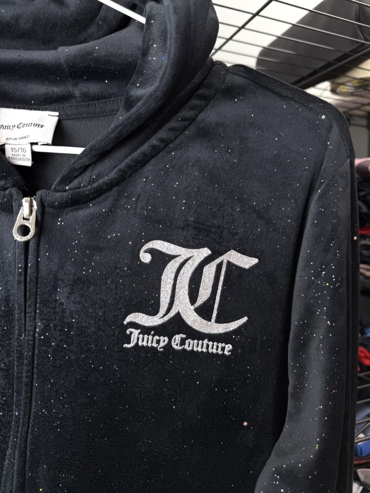 Juicy Couture Juicy Couture Velour Rhinestones Hoodie Y2K Ed hardy Size S / US 4 / IT 40 - 4 Thumbnail
