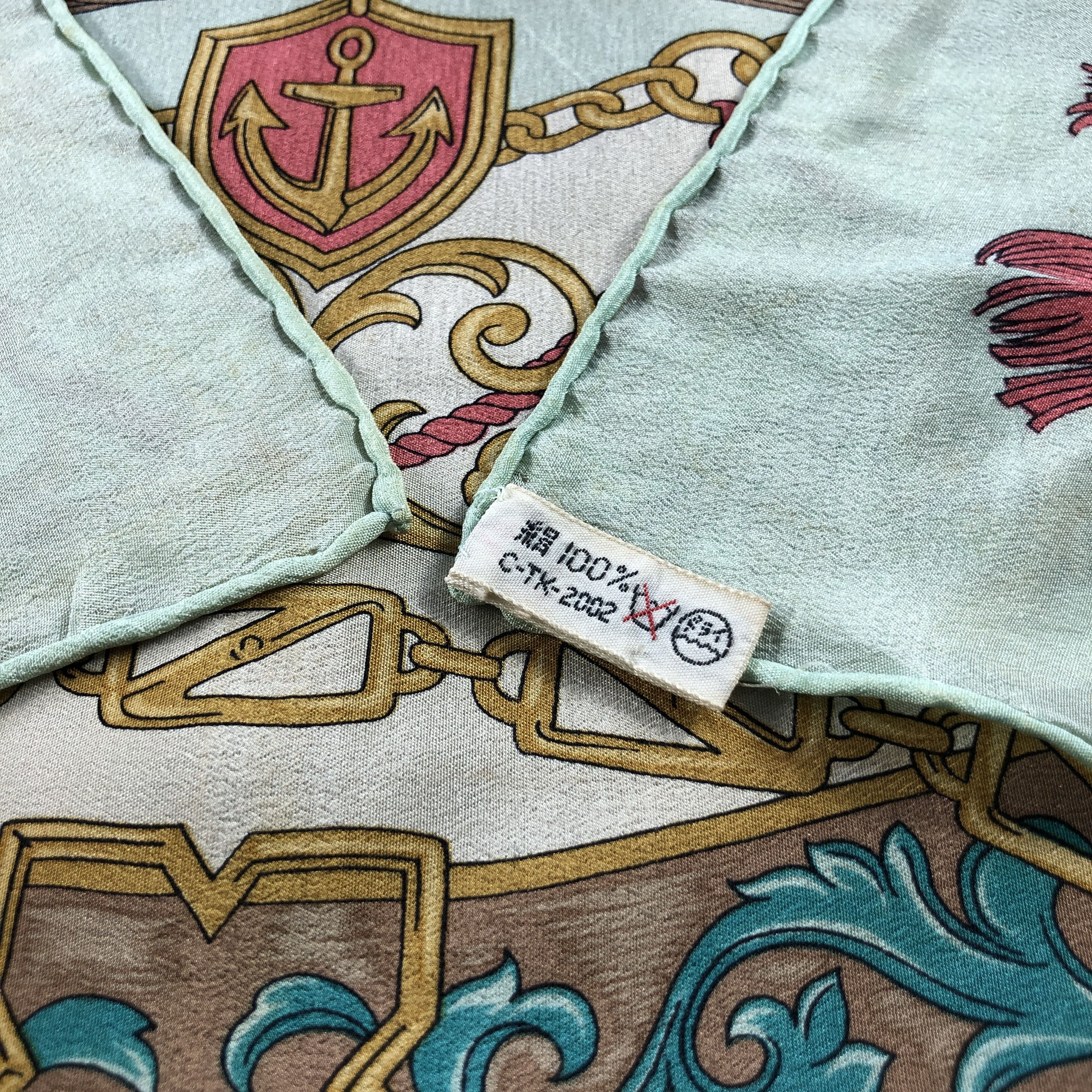 Japanese Brand Luxury Tassels Hand Rolled Silk Scarf M1063 Size ONE SIZE - 4 Thumbnail