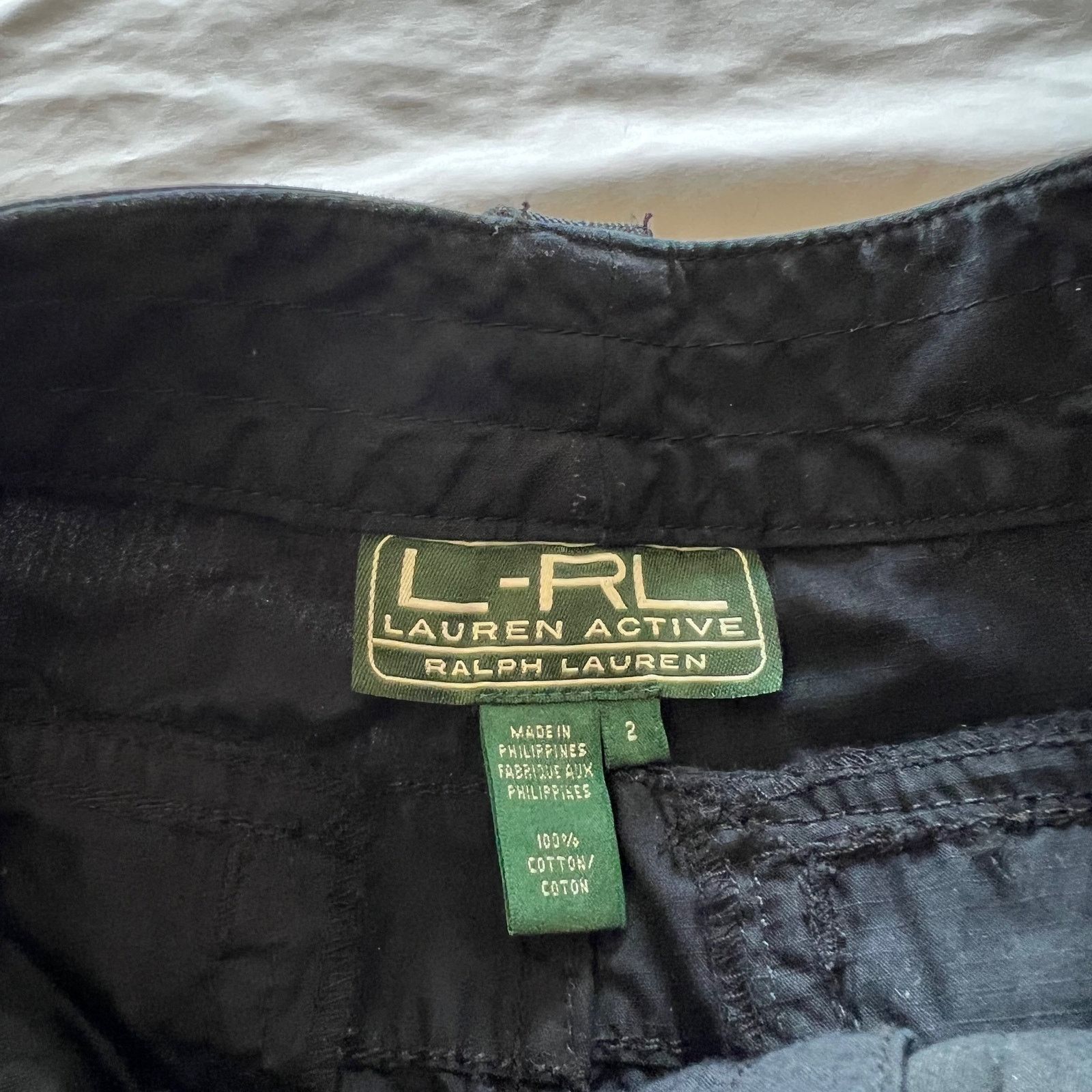 Ralph Lauren Ralph Lauren sport black buckle cargo wide leg pants Size 26" / US 2 / IT 38 - 2 Thumbnail