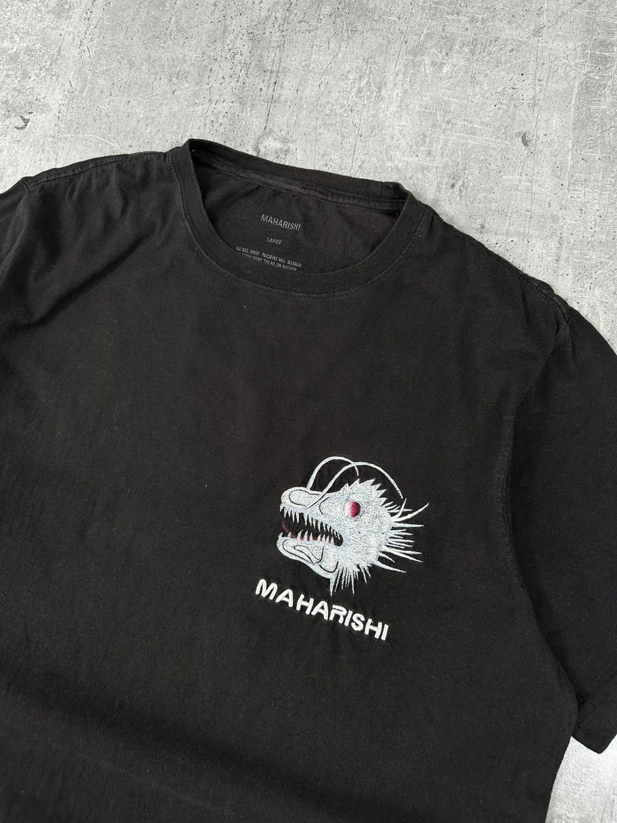 Designer × Maharishi × Vintage Maharishi Embroidered T Shirt Black Size US L / EU 52-54 / 3 - 4 Thumbnail