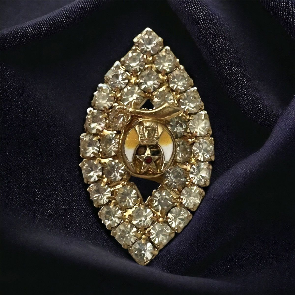 Vintage Vintage rhinestone Masonic Potentate Shriners ring Size ONE SIZE - 1 Thumbnail