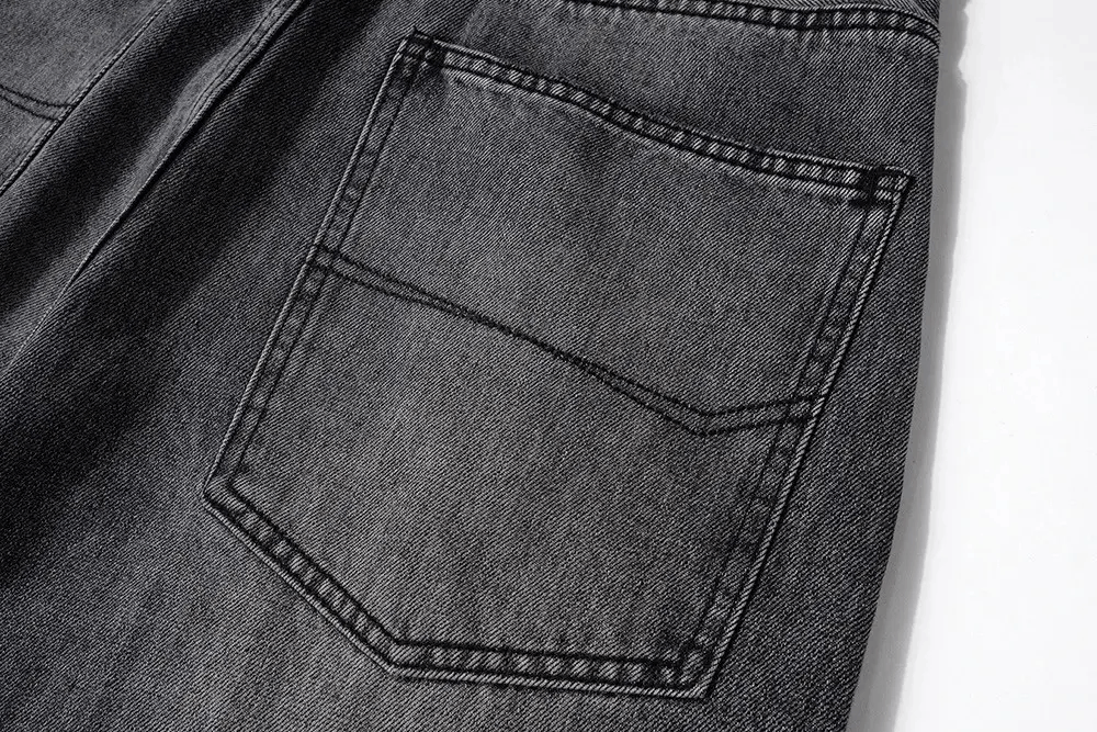 Jean Black Washed Damage Baggy jeans y2k 90’s retro style Size US 30 / EU 46 - 13 Thumbnail