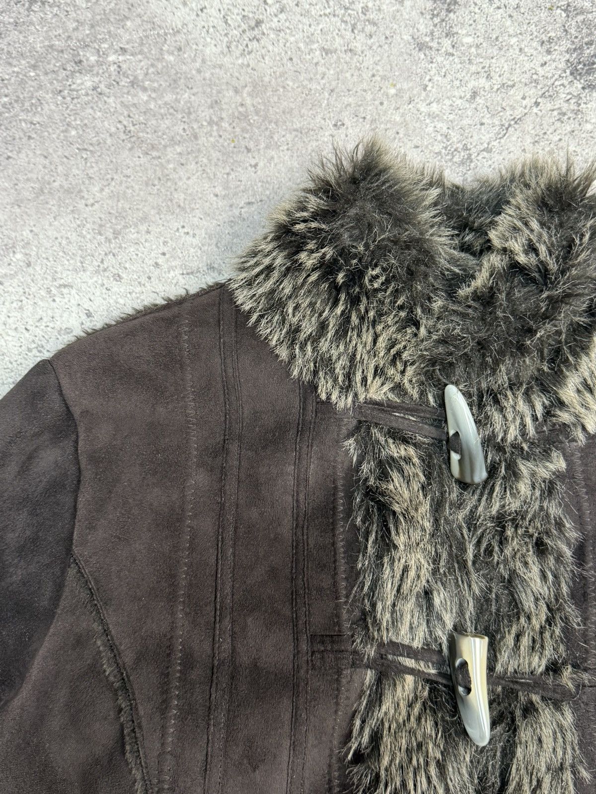 Schott Vintage If Six Was Nine Style Fur Rabbit Cropped Jacket 00s Size US M / EU 48-50 / 2 - 9 Thumbnail
