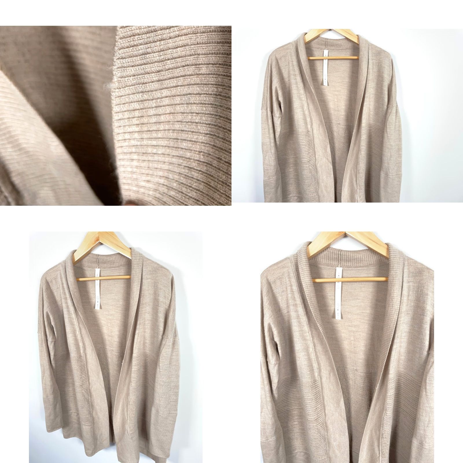 Lululemon Lululemon Cardigan Sit In Lotus Open Front Beige Merino Wool 8 Women's Size M / US 6-8 / IT 42-44 - 8 Thumbnail